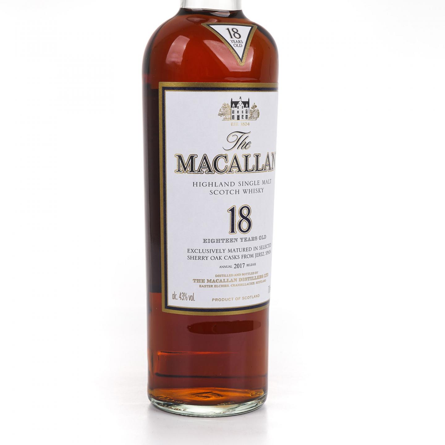 Macallan 麦卡伦 18年 2017 雪莉桶 700ml