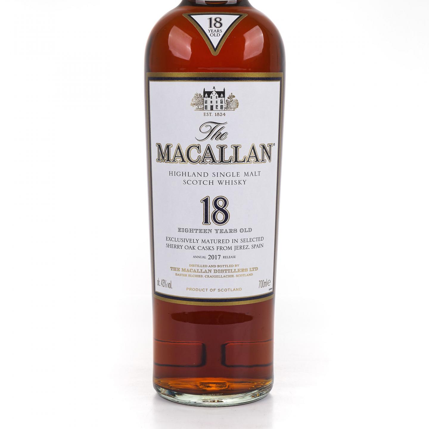 Macallan 麦卡伦 18年 2017 雪莉桶 700ml