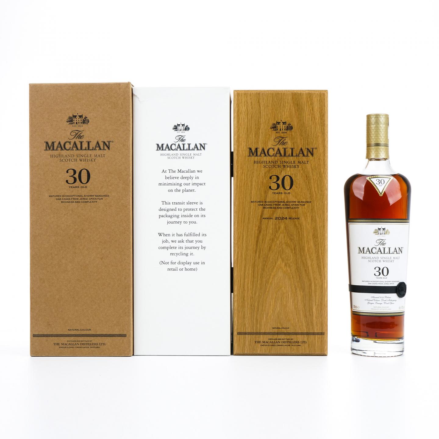 【附X光图】Macallan 麦卡伦 30年 2024 雪莉桶 黑腰带