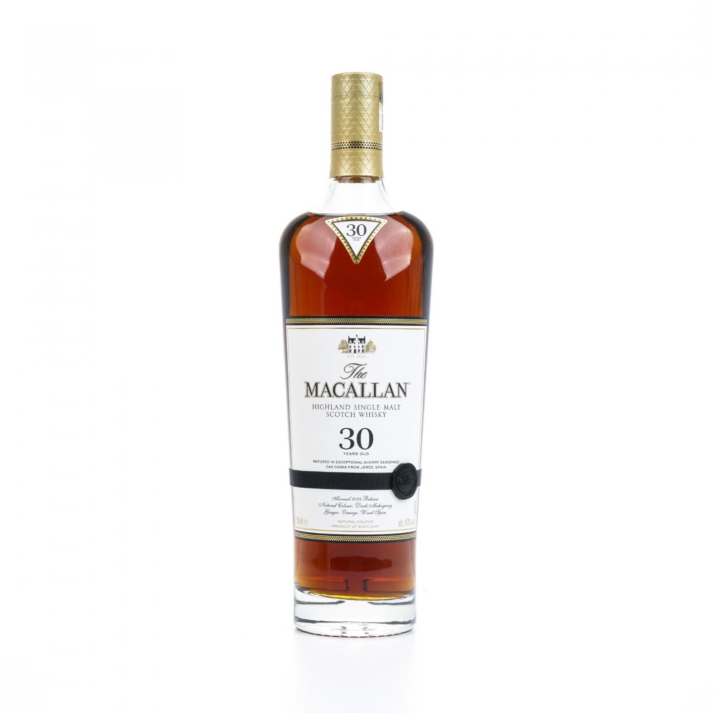 【附X光图】Macallan 麦卡伦 30年 2024 雪莉桶 黑腰带