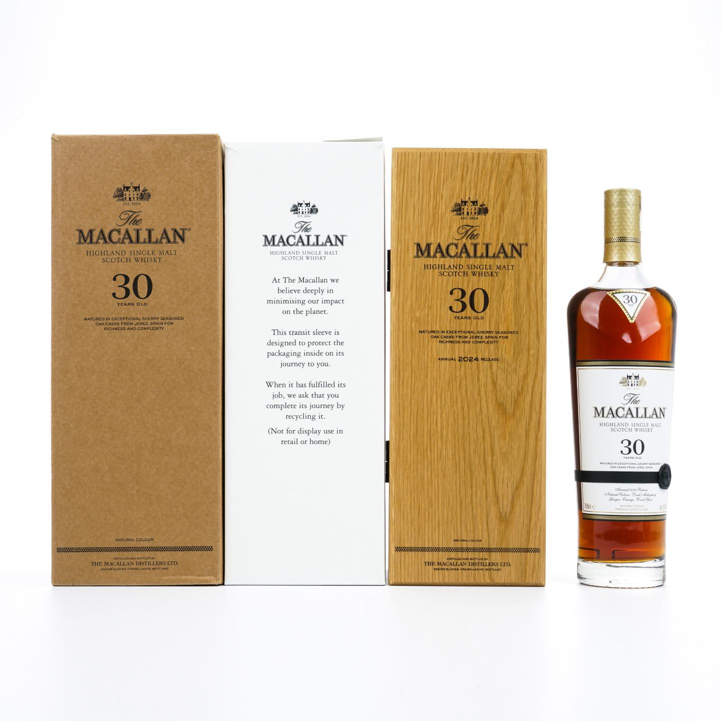 【附X光图】Macallan 麦卡伦 30年 2024 雪莉桶 木盒 750ml