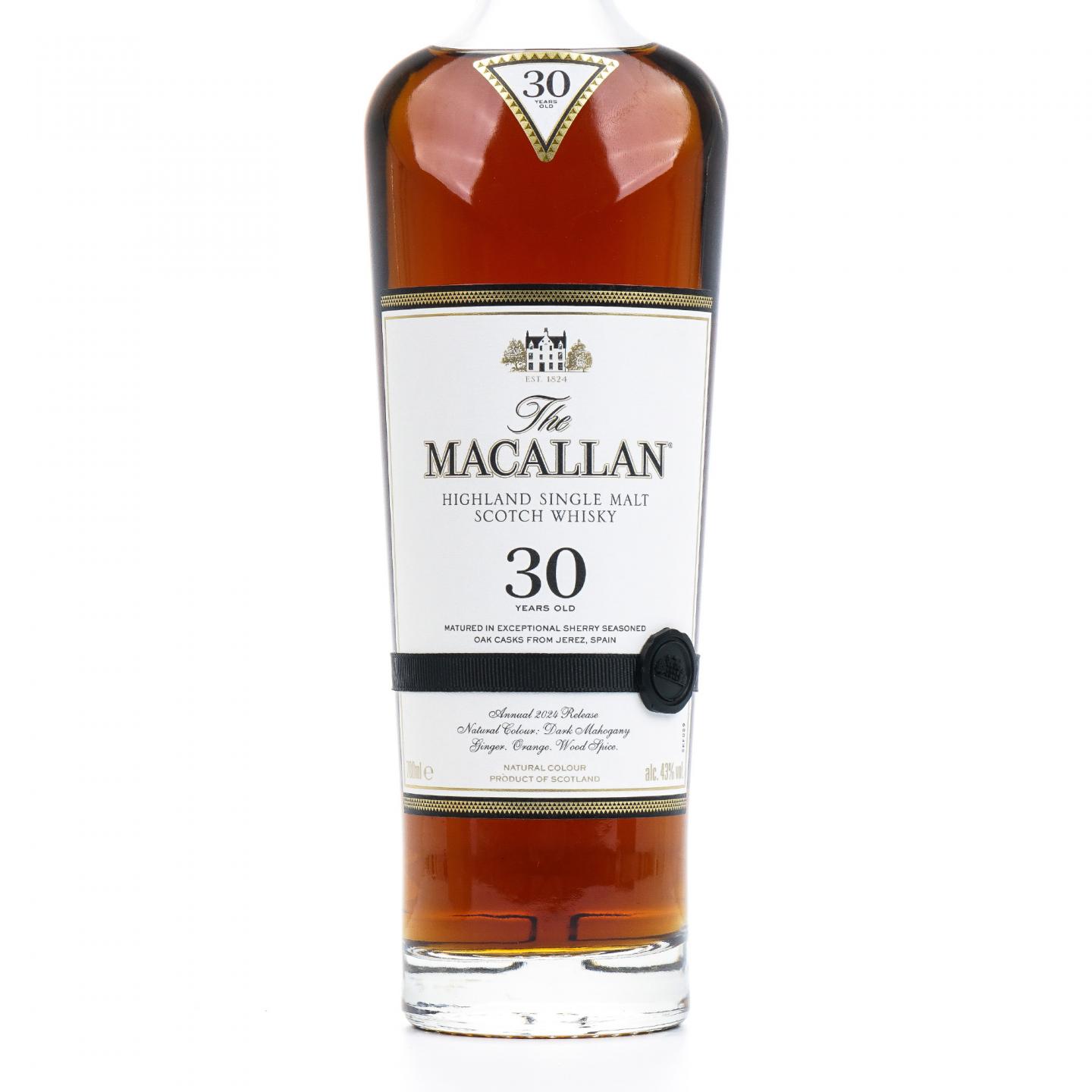 【附X光图】Macallan 麦卡伦 30年 2024 雪莉桶 木盒 黑腰带