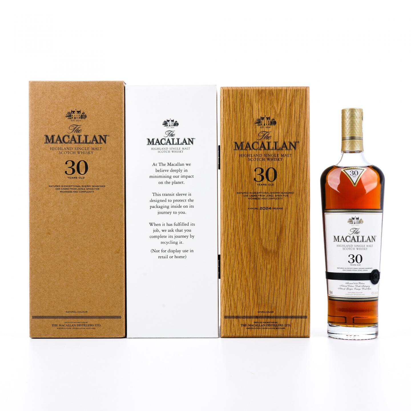 【附X光图】Macallan 麦卡伦 30年 2024 雪莉桶 木盒 750ml
