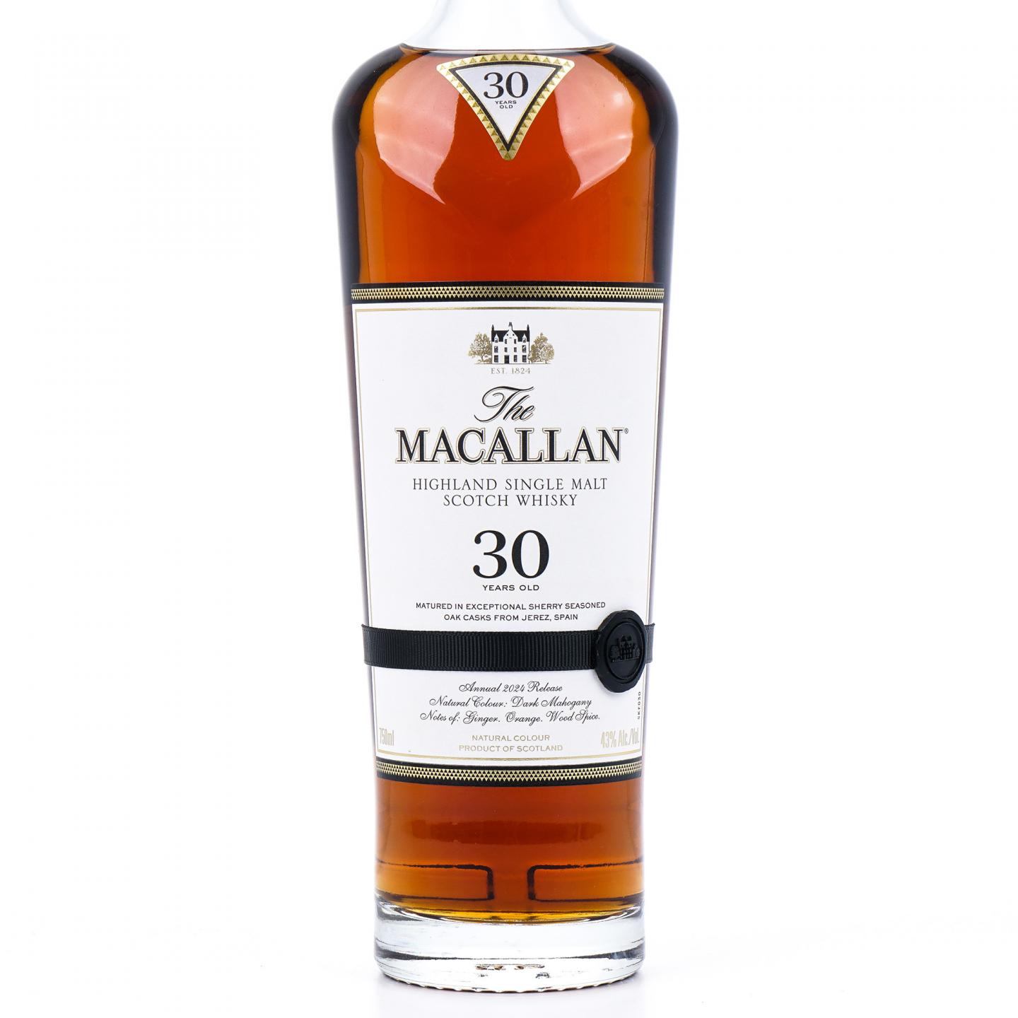 【附X光图】Macallan 麦卡伦 30年 2024 雪莉桶 木盒 750ml