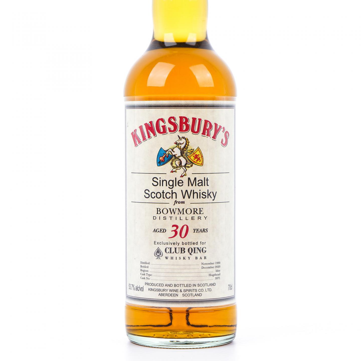 Bowmore 波摩 30年 1990-2020 Kingsbury 单桶#3971