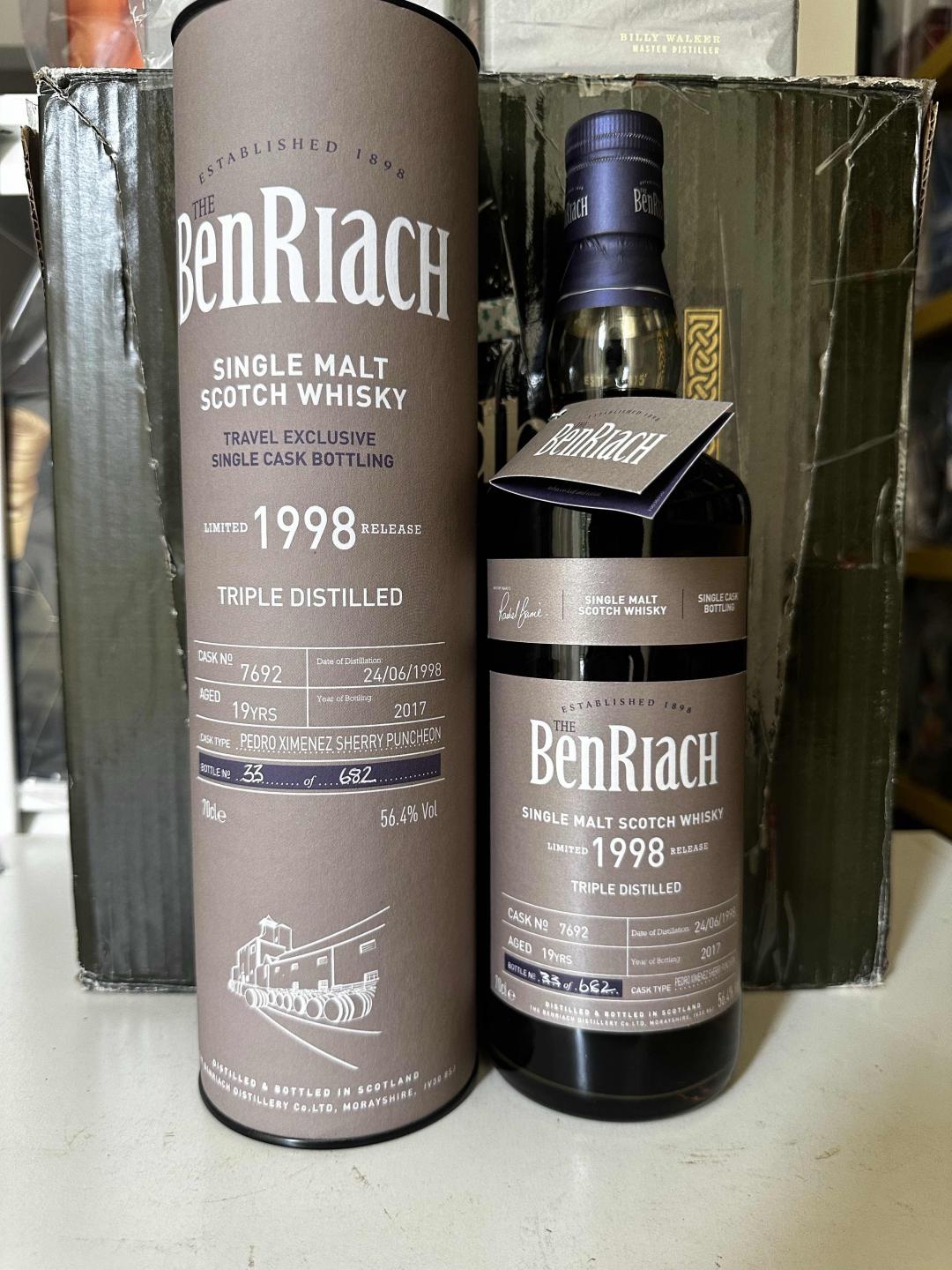 本利亚克1998 PX 雪莉桶 单桶桶强 限量版