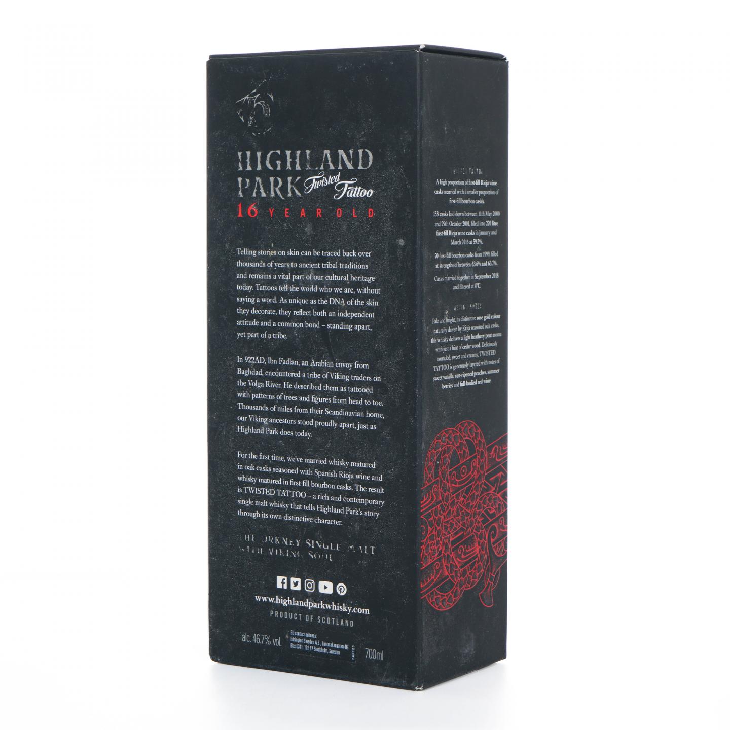 Highland Park 高原骑士 Twisted Tattoo 16年 700ml