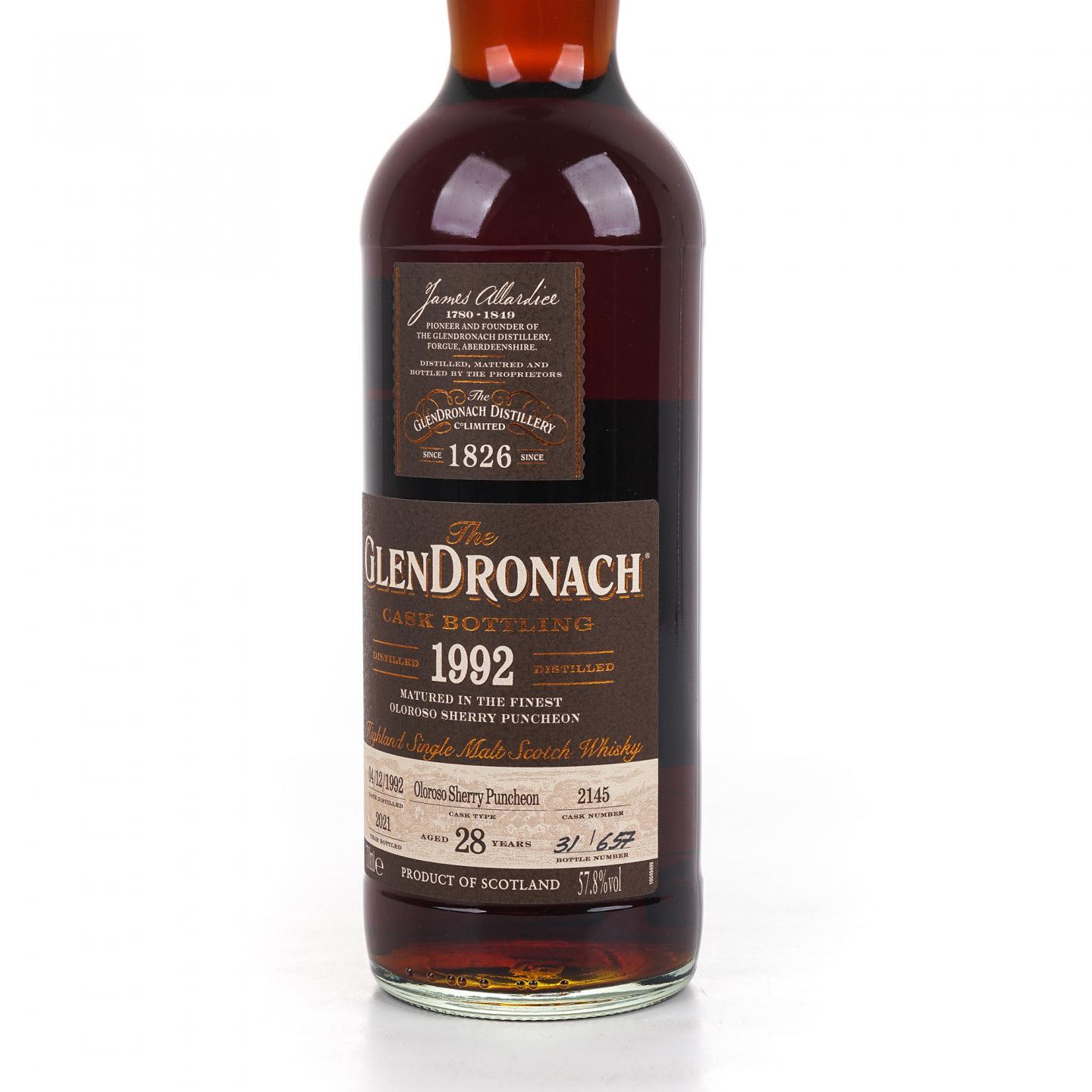 Glendronach 格兰多纳 28年 1992-2021 雪莉桶#2145