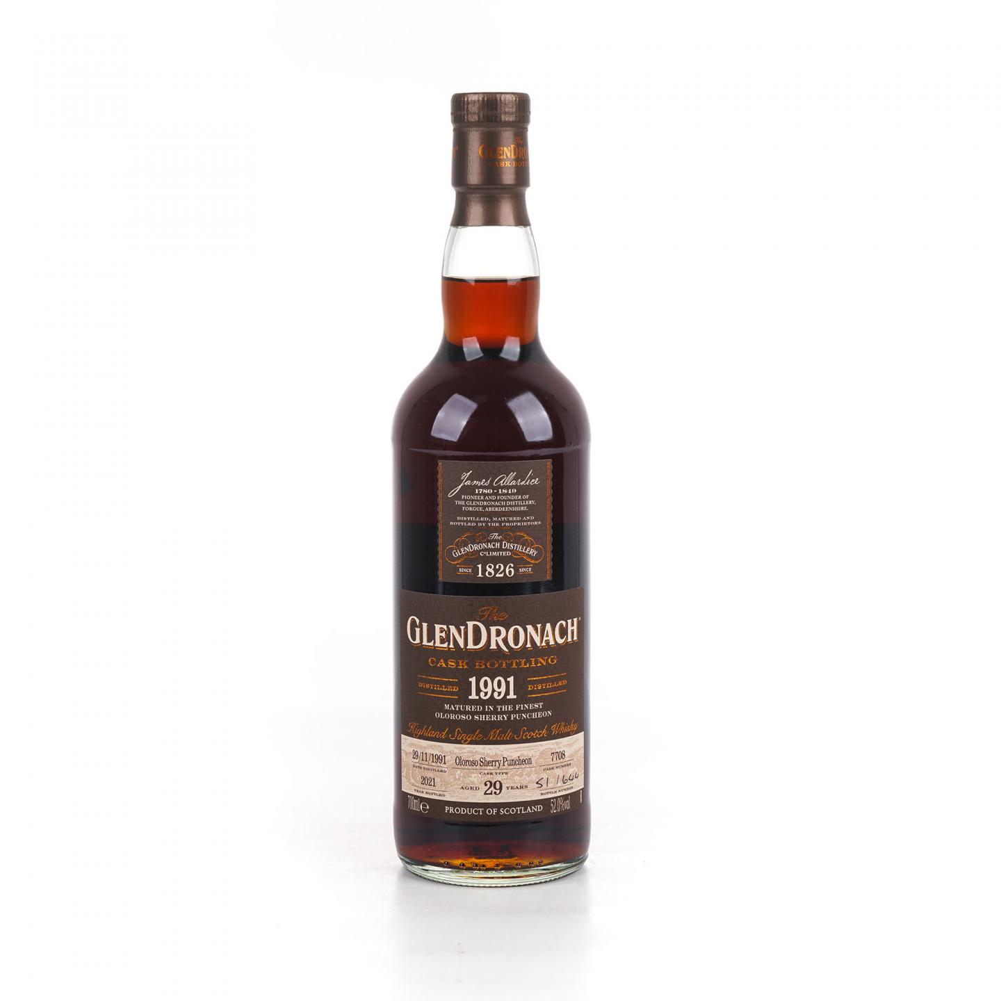 Glendronach 格兰多纳 29年 1991-2021 雪莉桶#7708