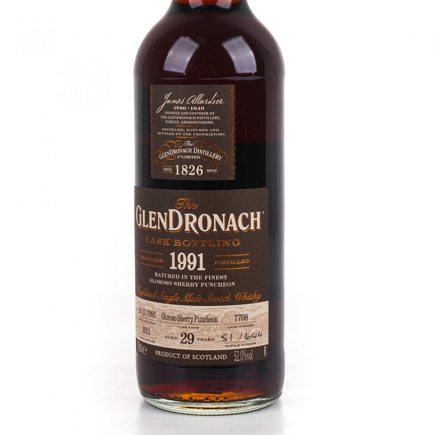 Glendronach 格兰多纳 29年 1991-2021 雪莉桶#7708