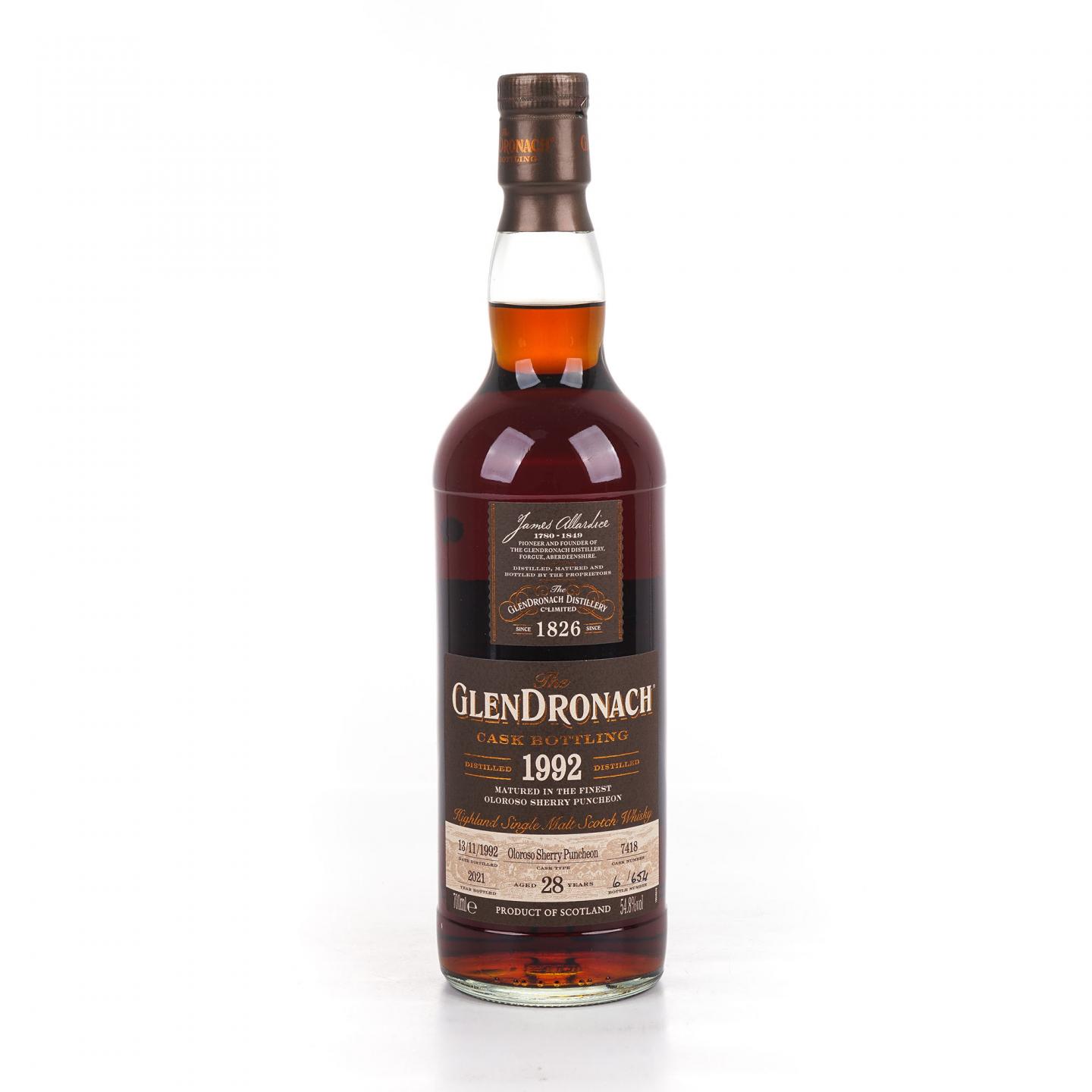 Glendronach 格兰多纳 28年 1992-2021 雪莉桶#7418