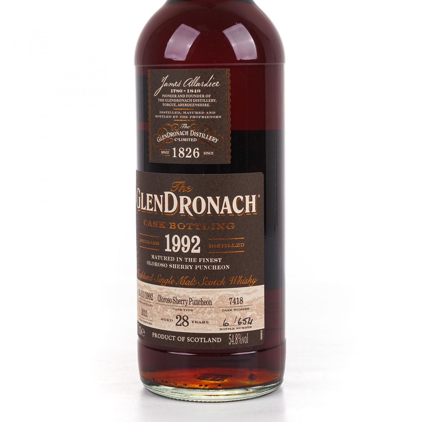 Glendronach 格兰多纳 28年 1992-2021 雪莉桶#7418