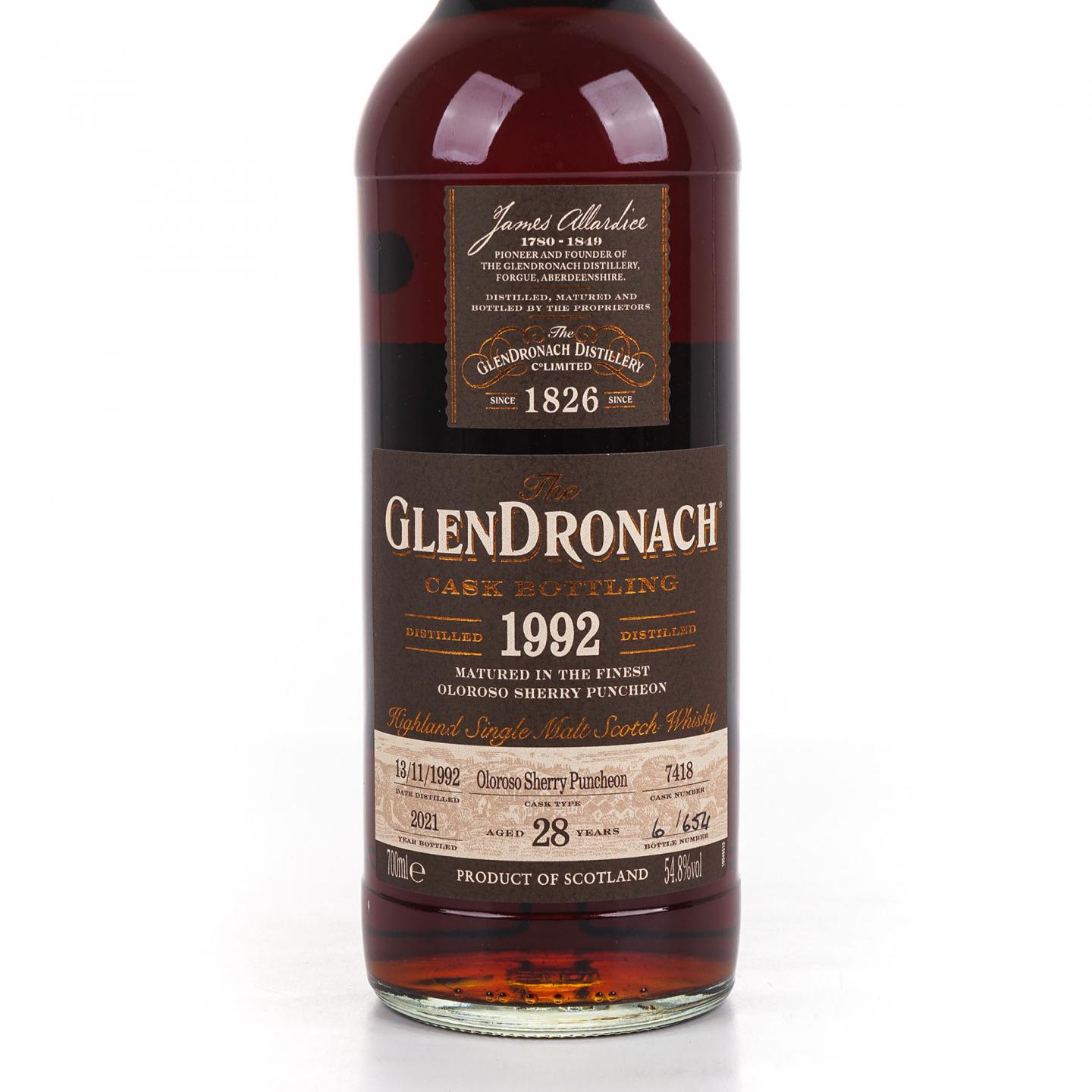 Glendronach 格兰多纳 28年 1992-2021 雪莉桶#7418