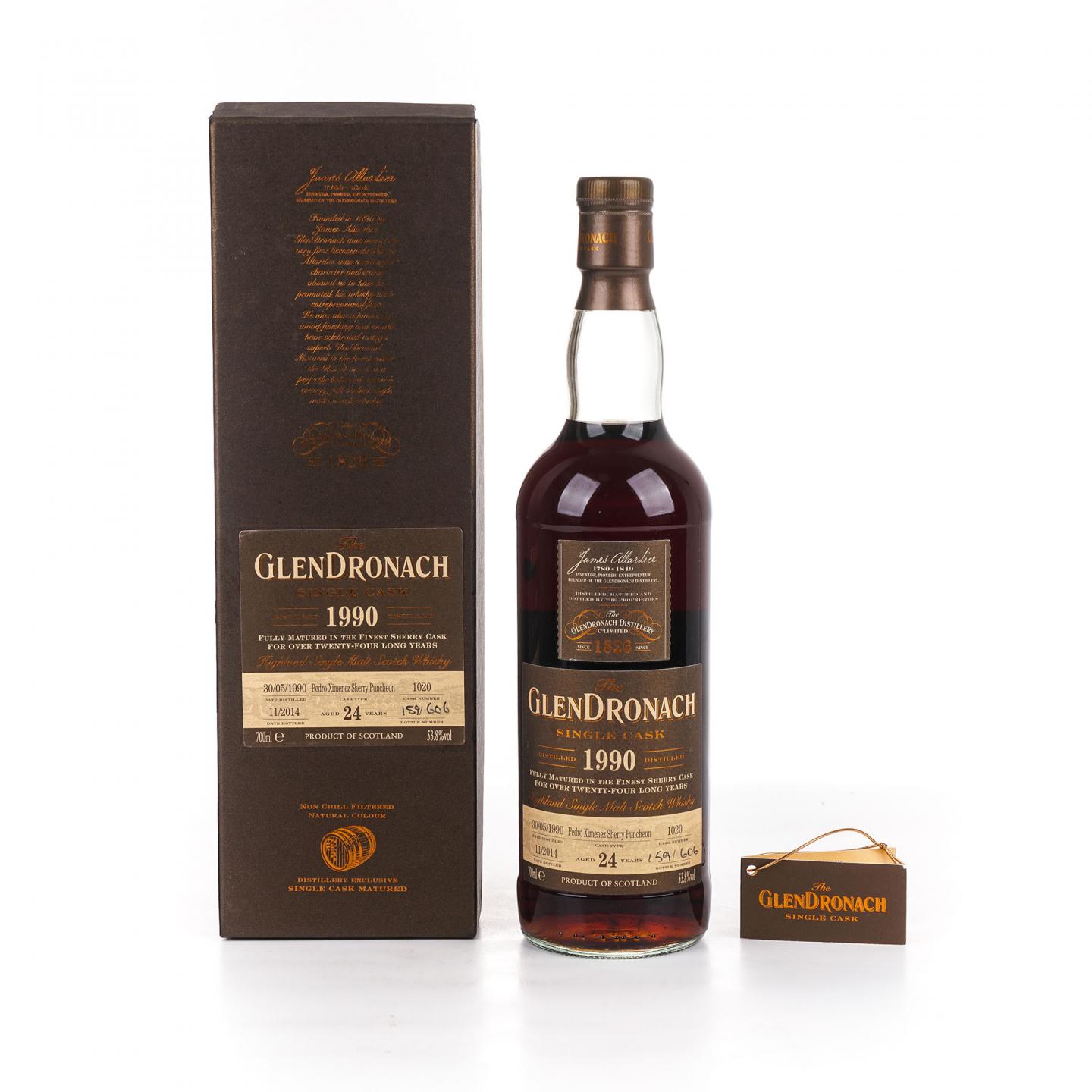 Glendronach 格兰多纳 24年 1990-2014 雪莉单桶#1020