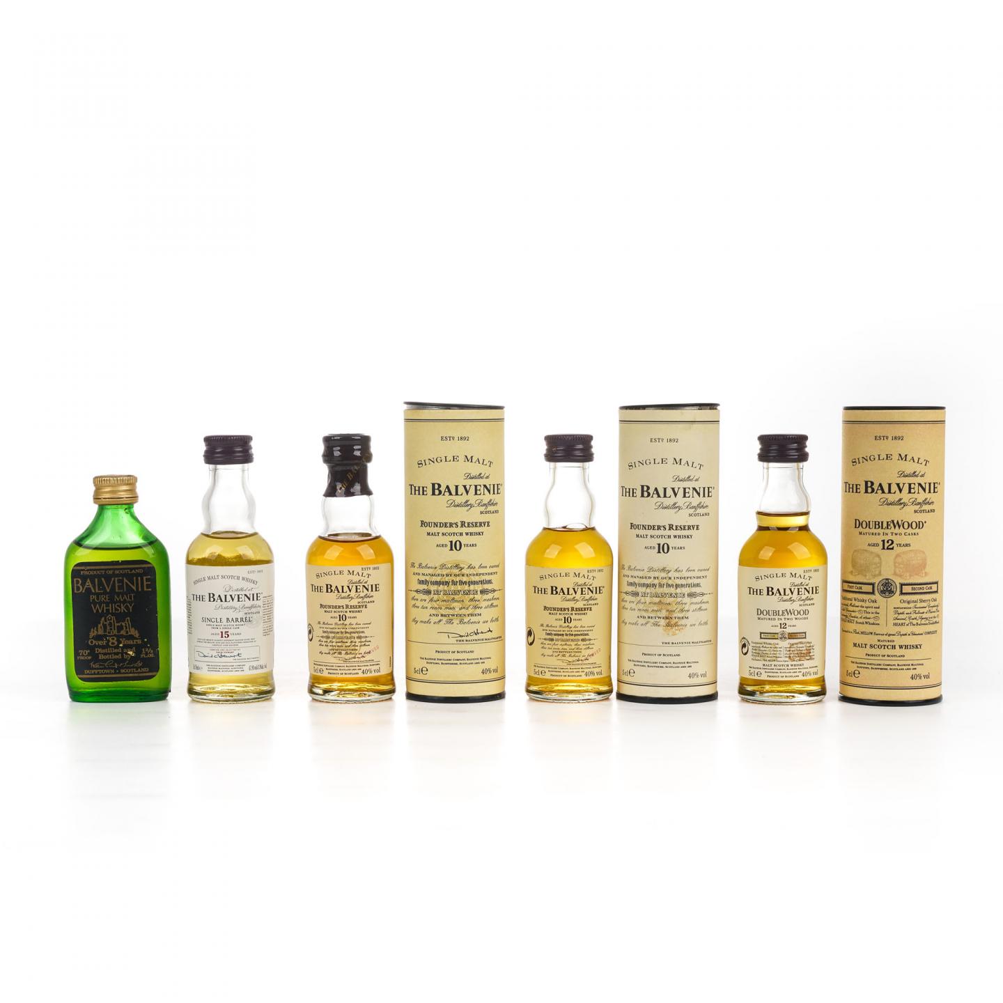 【酒版】Balvenie 百富 8/10/12/15年 5支组