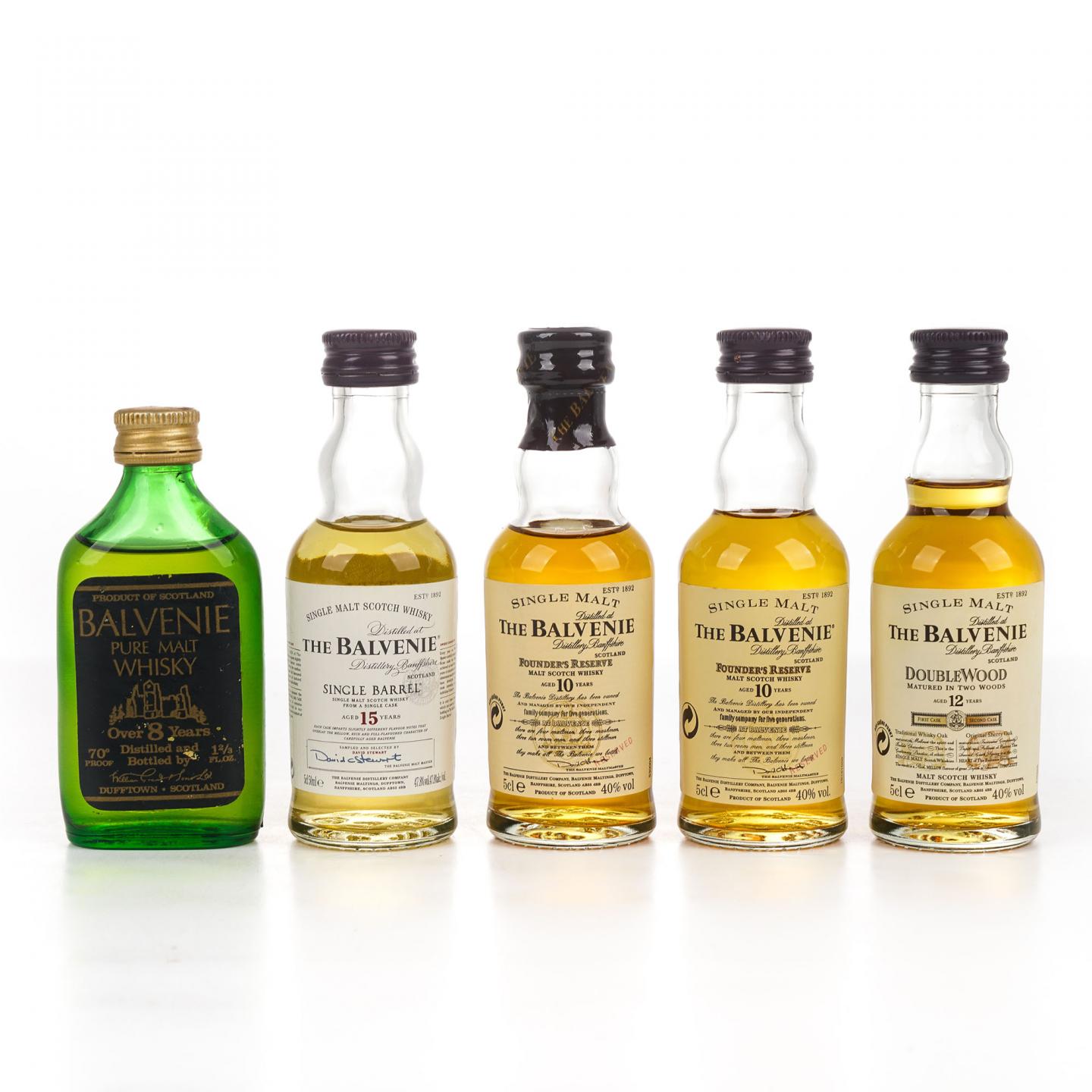 【酒版】Balvenie 百富 8/10/12/15年 5支组