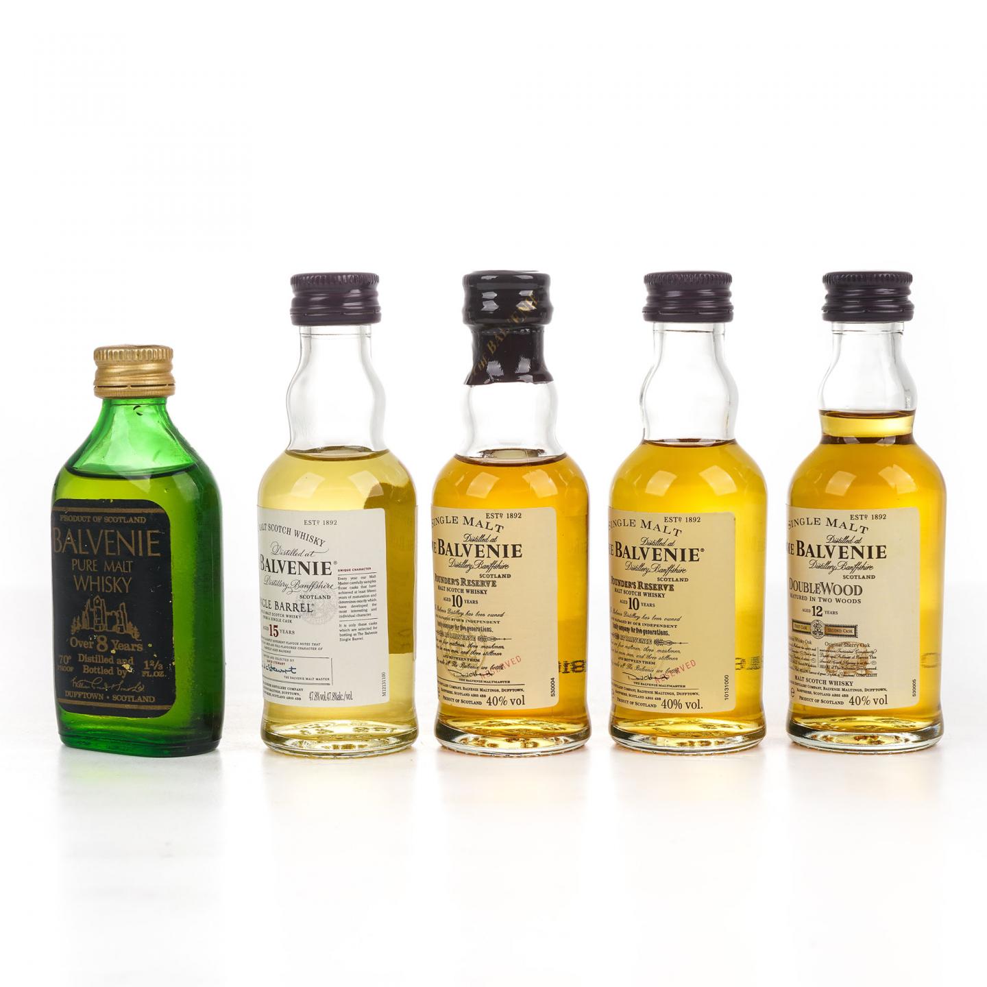 【酒版】Balvenie 百富 8/10/12/15年 5支组