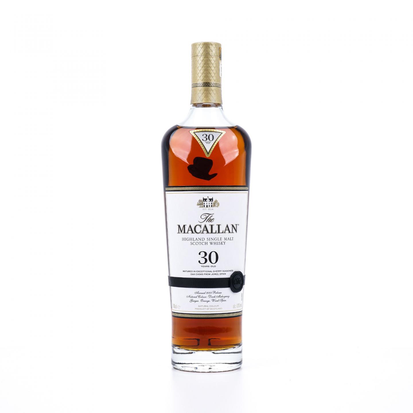 【附X光图】Macallan 麦卡伦 30年 2023 雪莉桶 黑腰带 木盒