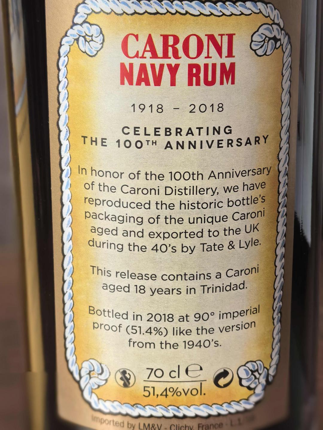 Caroni 2018 Extra Strong Navy Rum100周年纪念版