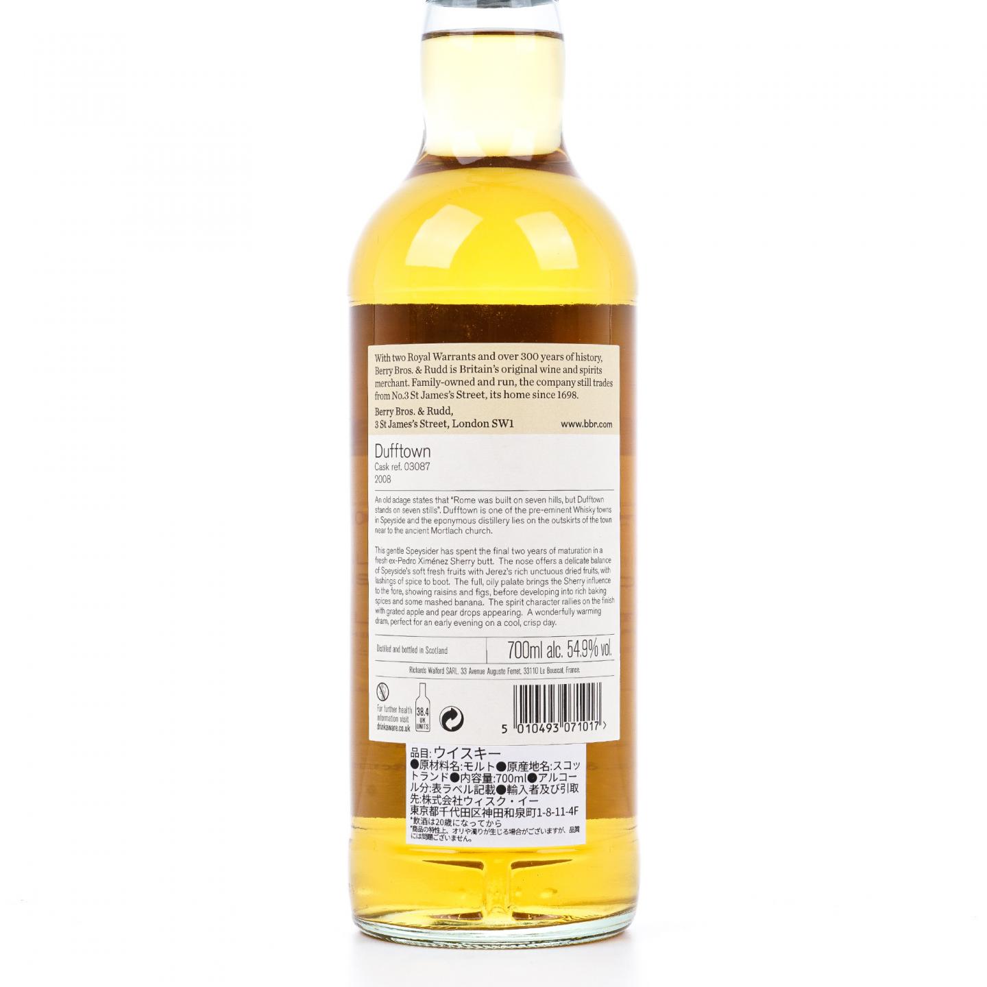 Dufftown 达夫镇 12年 2008-2021 BBR 单桶#03087