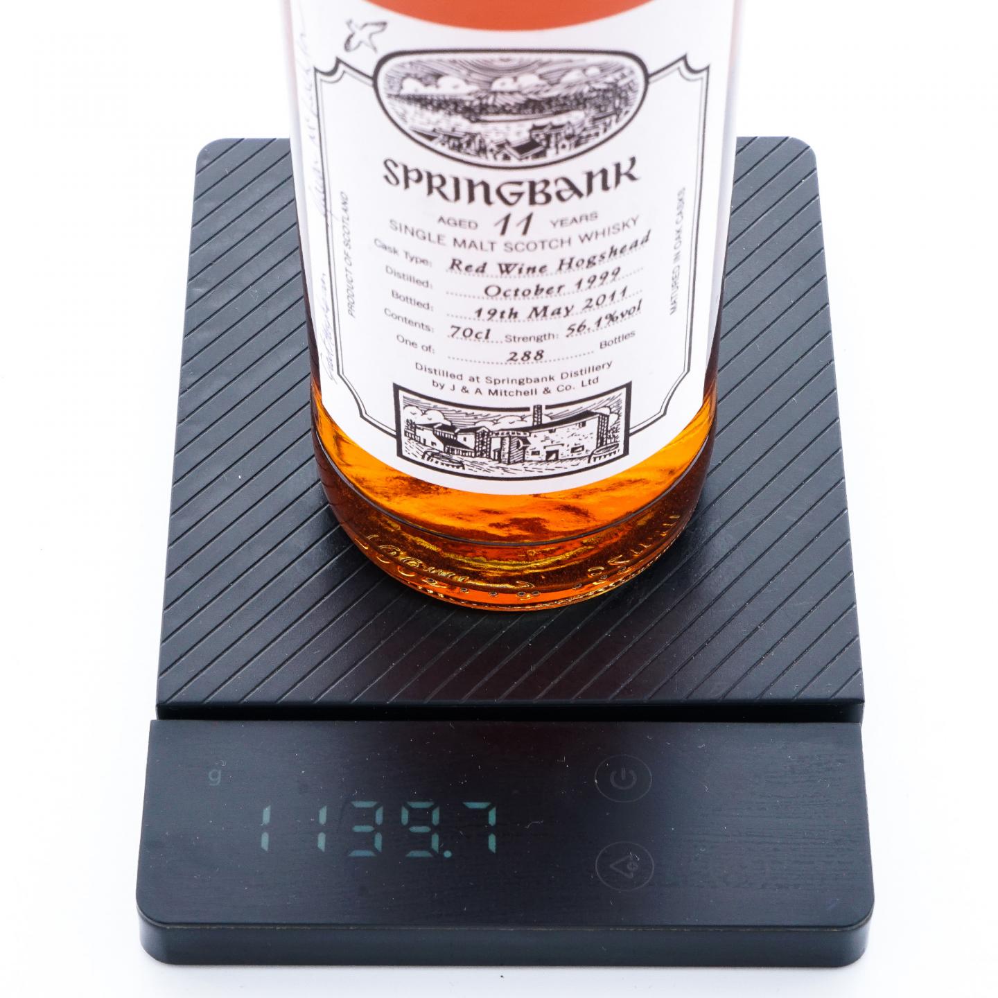 Springbank 云顶 11年 1999-2011 红酒桶
