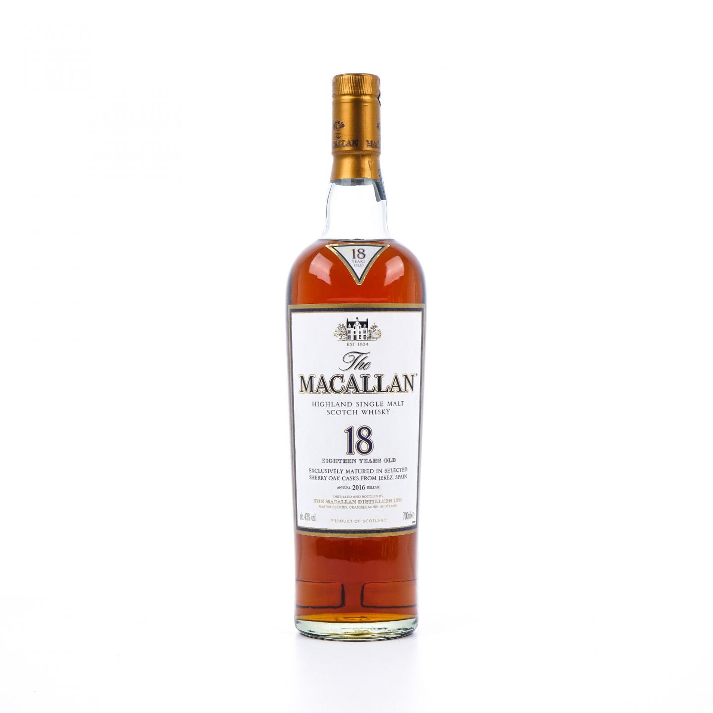 Macallan 麦卡伦 18年 2016 雪莉桶 700ml