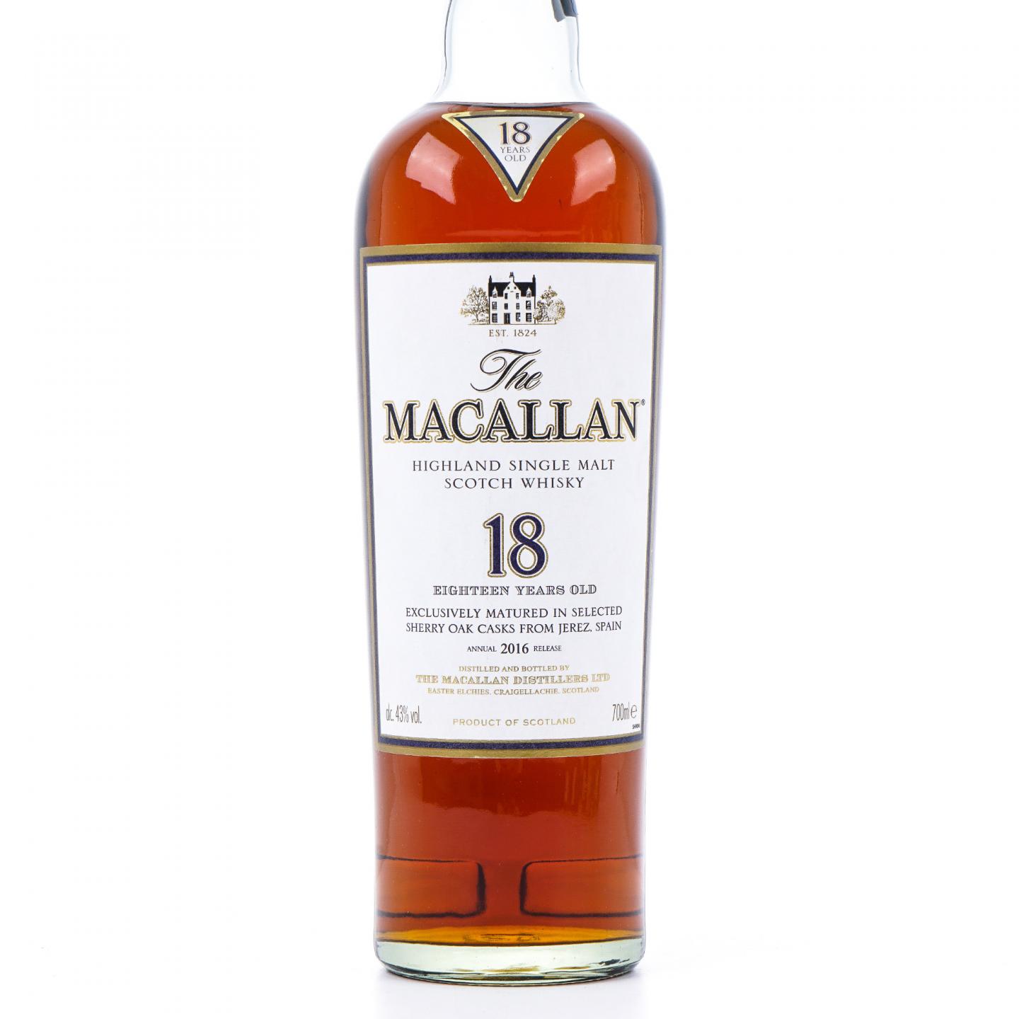Macallan 麦卡伦 18年 2016 雪莉桶 700ml