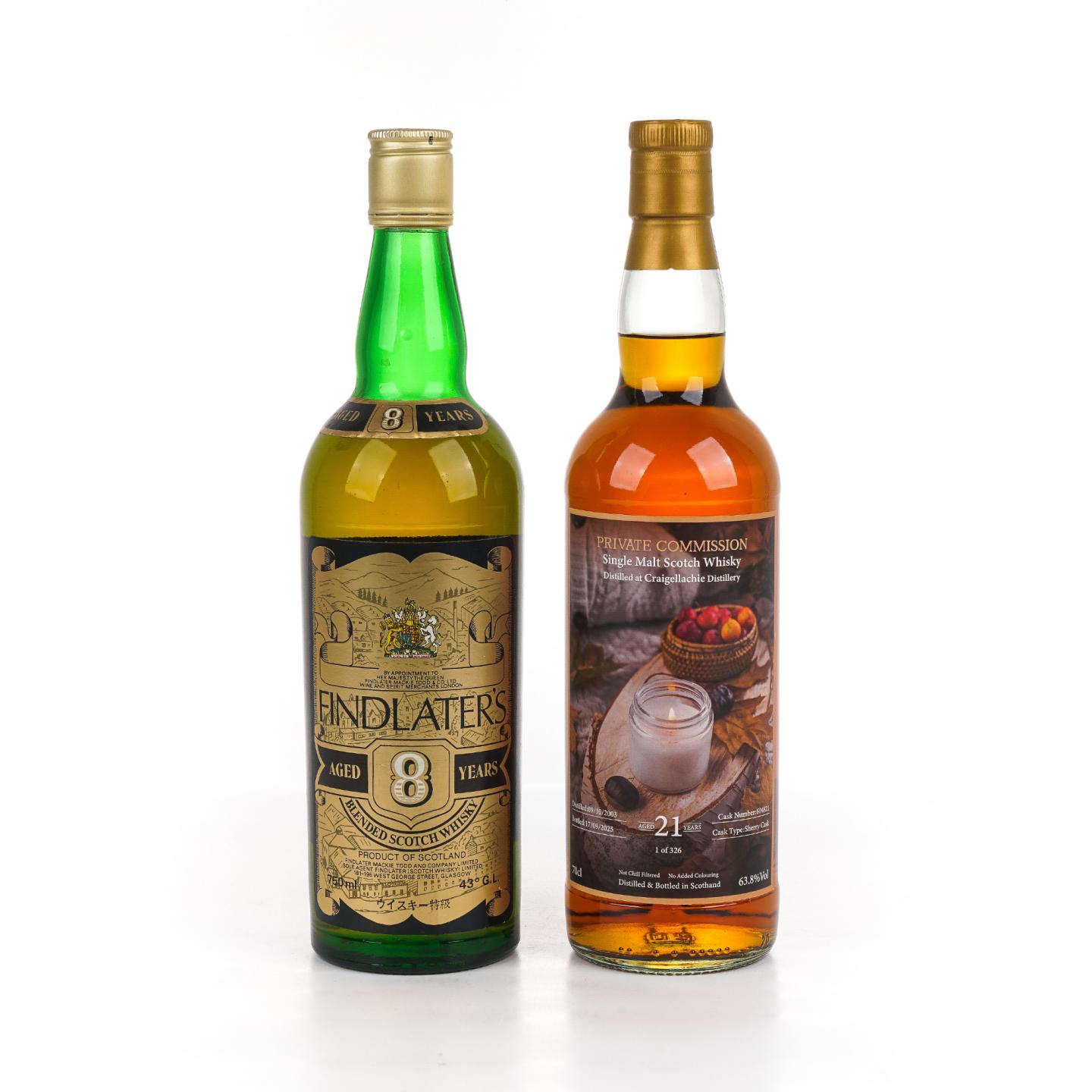 Findlater’s 芬德拉特 8年/克莱拉奇 21年 2瓶组