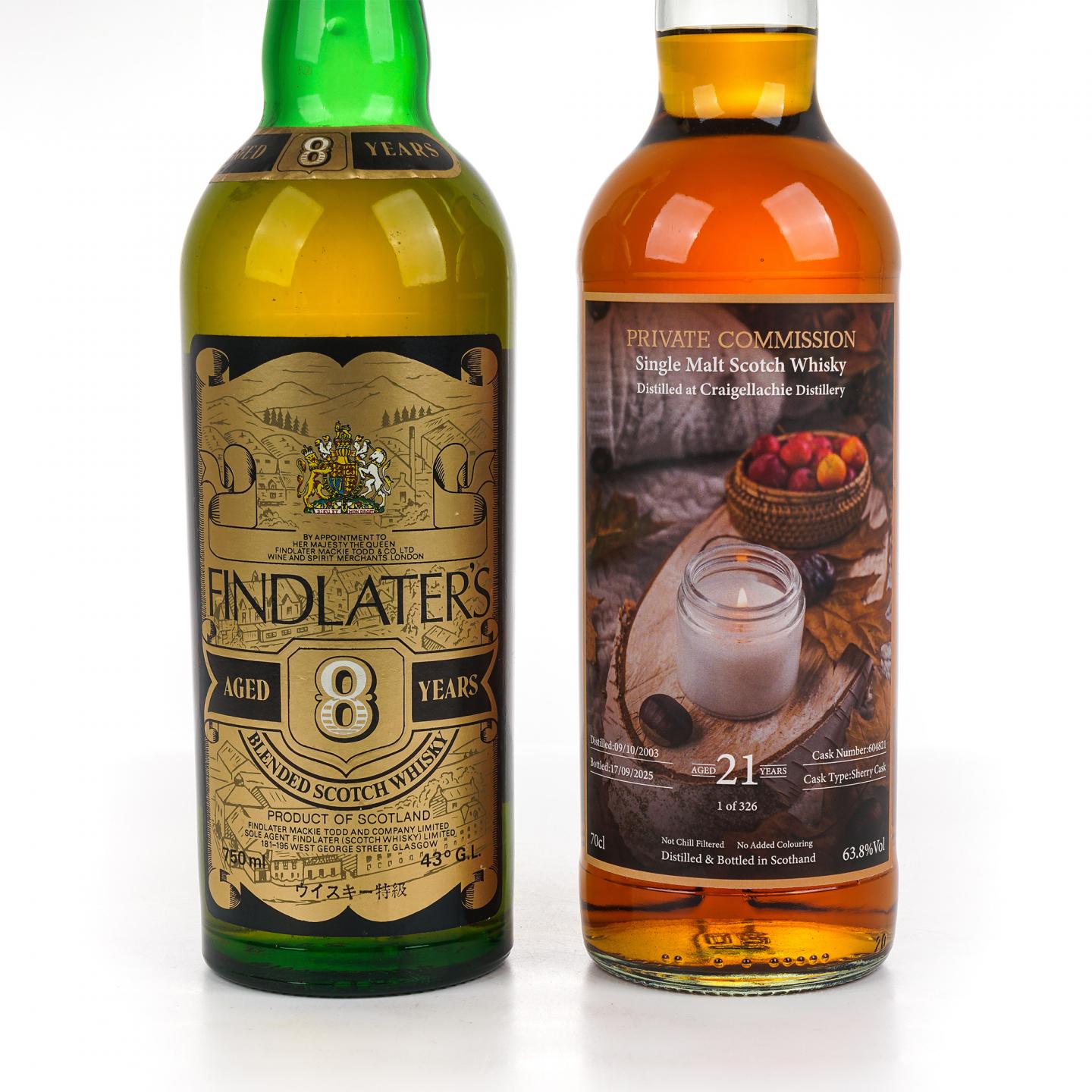 Findlater’s 芬德拉特 8年/克莱拉奇 21年 2瓶组