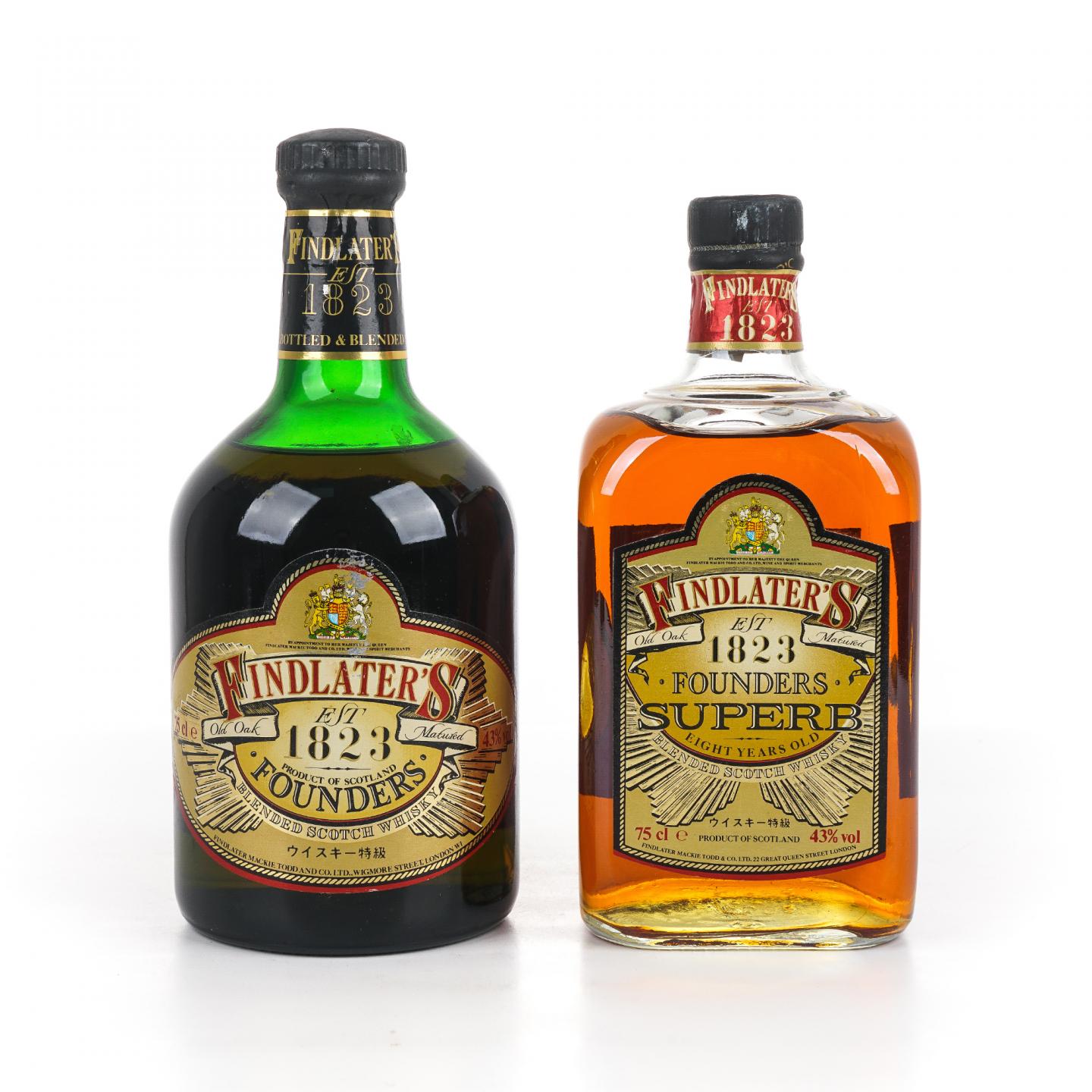 Findlater’s 芬德拉特 FOUNDERS/FOUNDERS SUPERB 8年 特级 调和 750ml*2