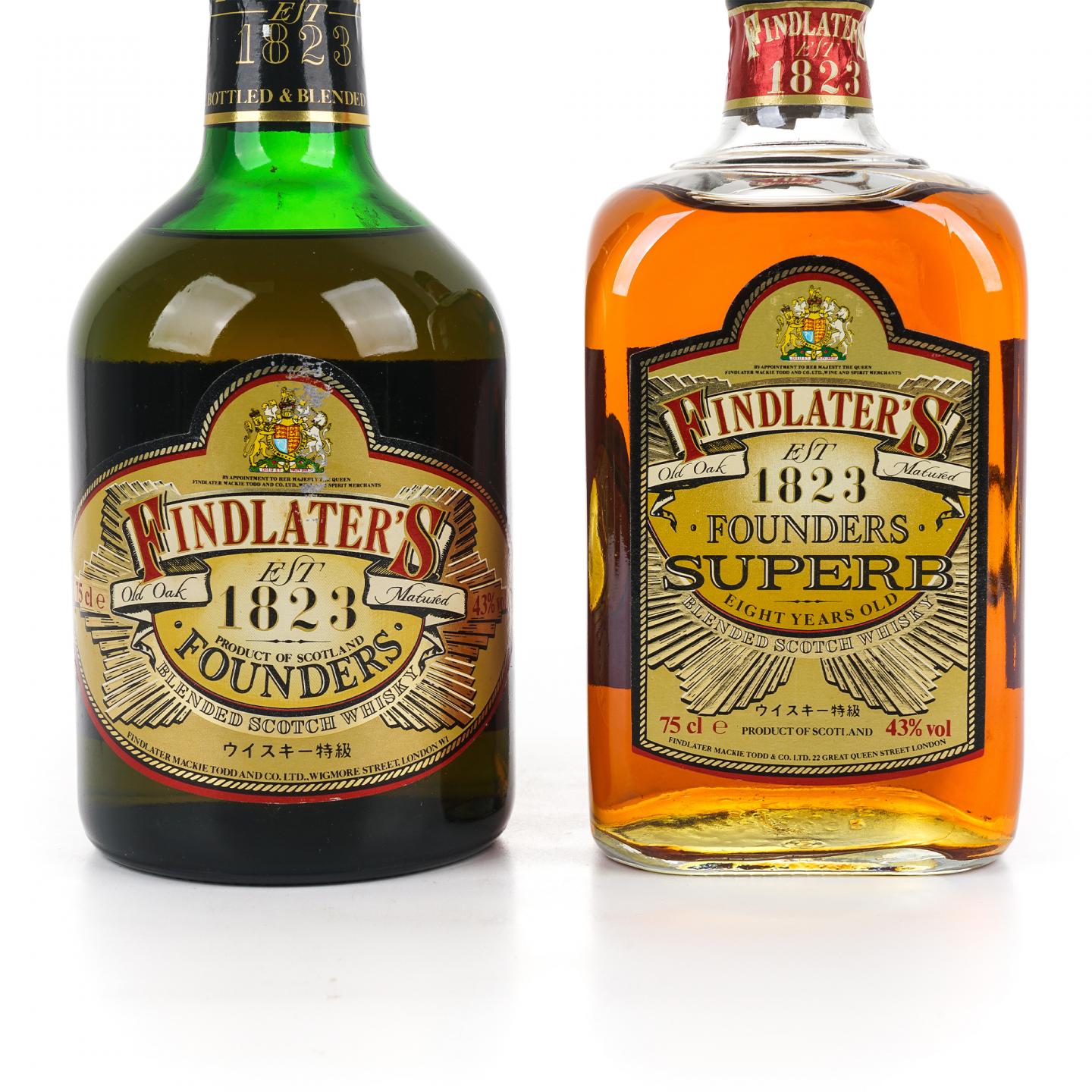 Findlater’s 芬德拉特 FOUNDERS/FOUNDERS SUPERB 8年 特级 调和 750ml*2