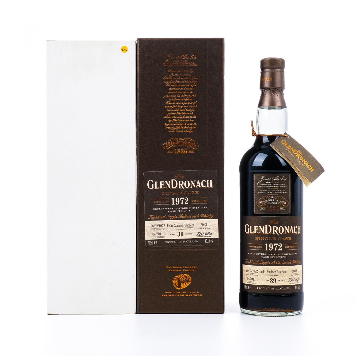 Glendronach 格兰多纳 39年 1972-2011 单桶#2033 MMA金牌