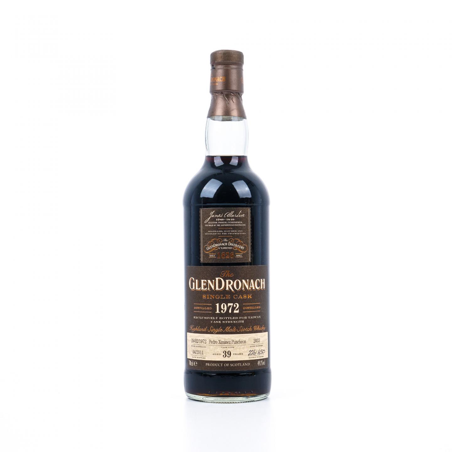 Glendronach 格兰多纳 39年 1972-2011 单桶#2033 MMA金牌