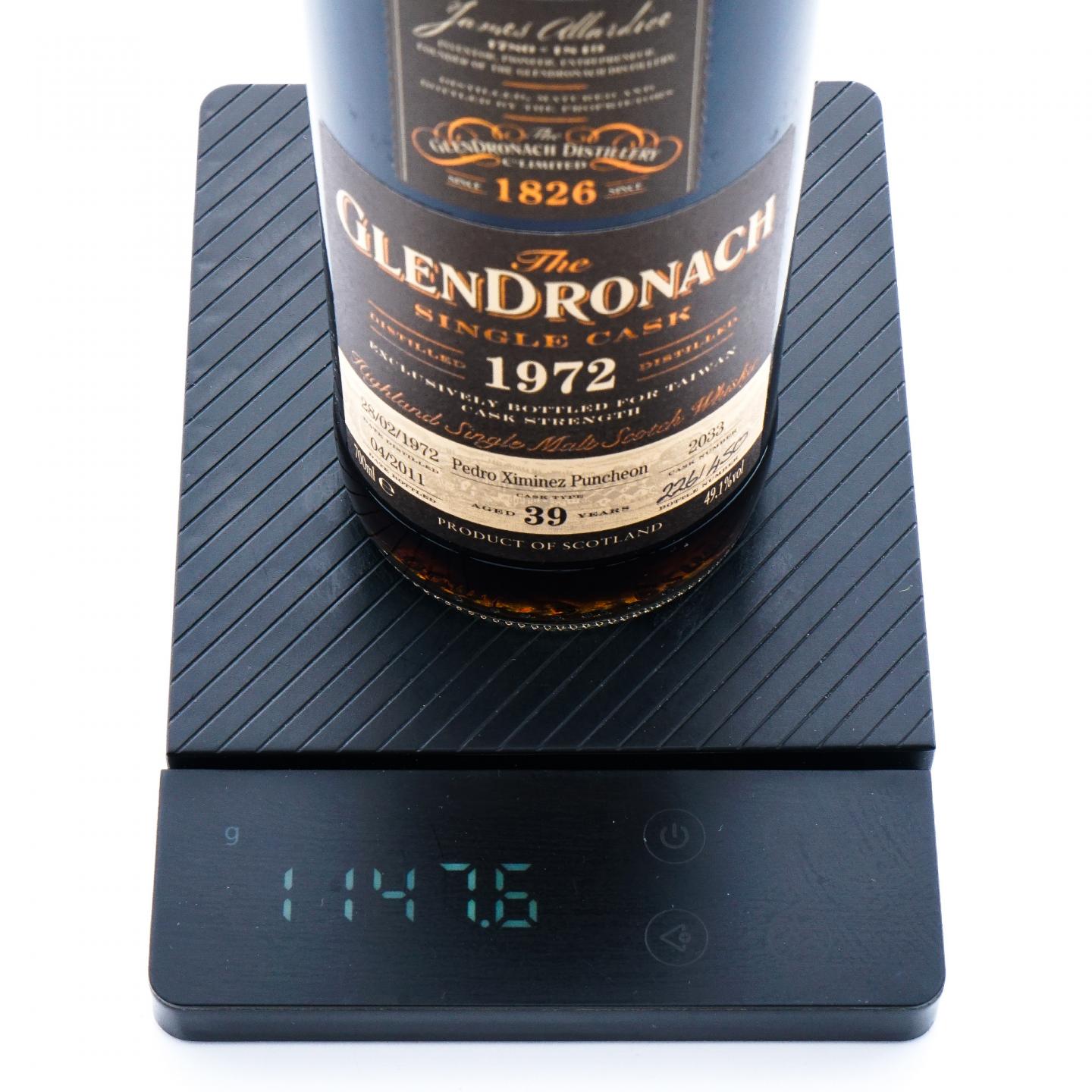 Glendronach 格兰多纳 39年 1972-2011 单桶#2033 MMA金牌