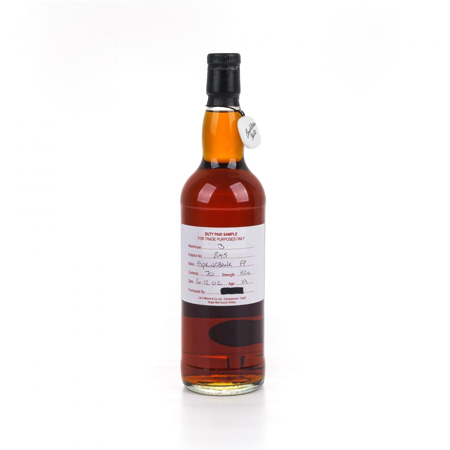 Springbank 云顶 19年 2002 完税瓶