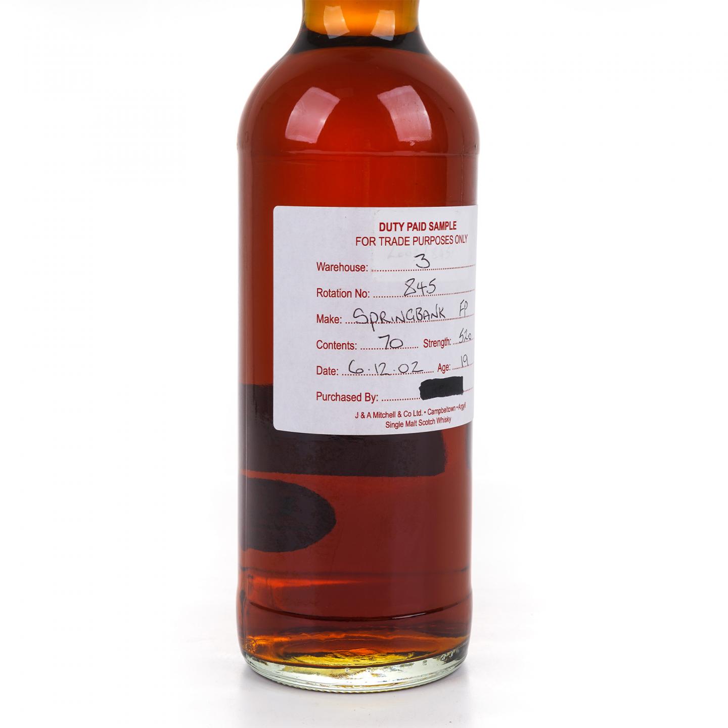 Springbank 云顶 19年 2002 完税瓶