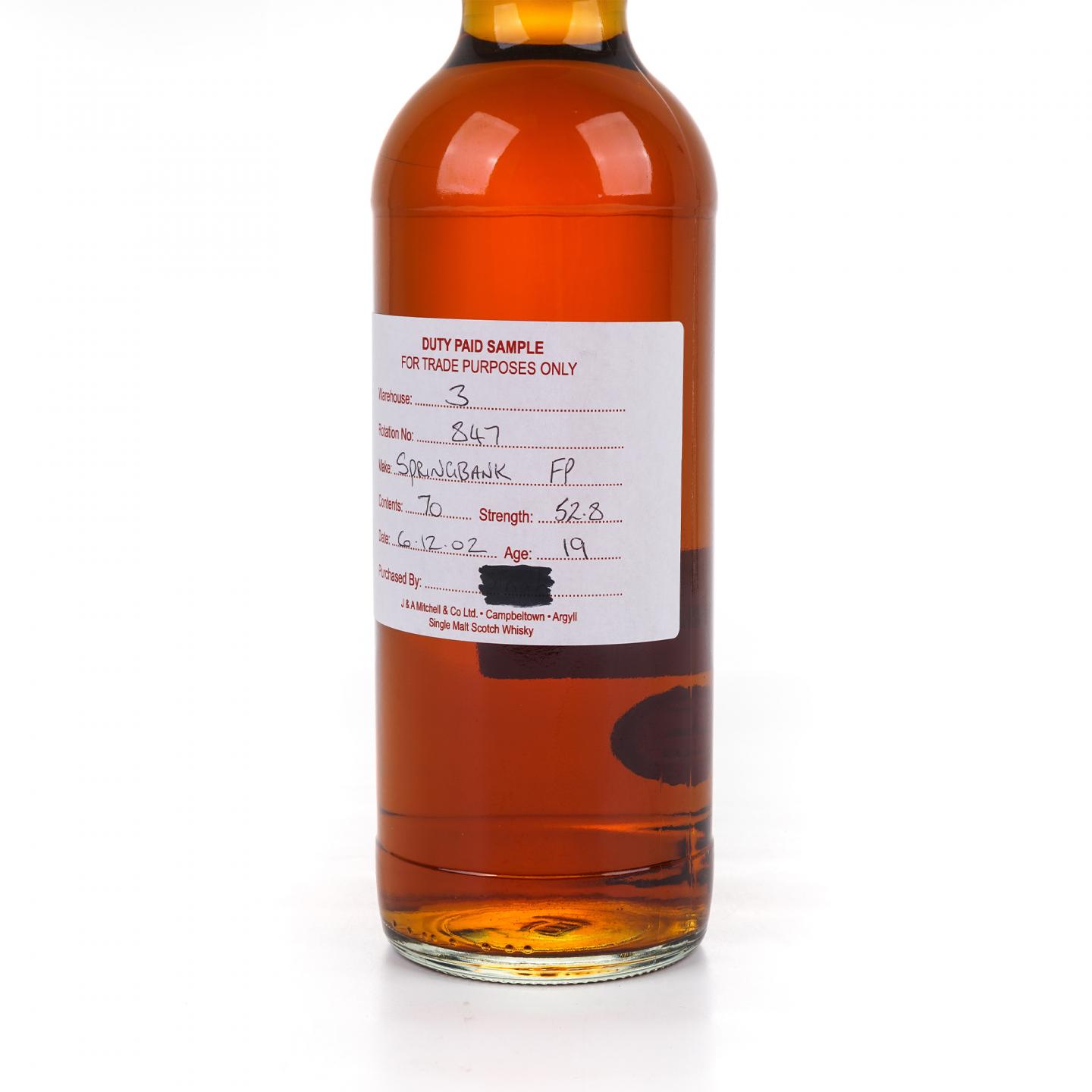 Springbank 云顶 19年 2002 完税瓶 52.8%