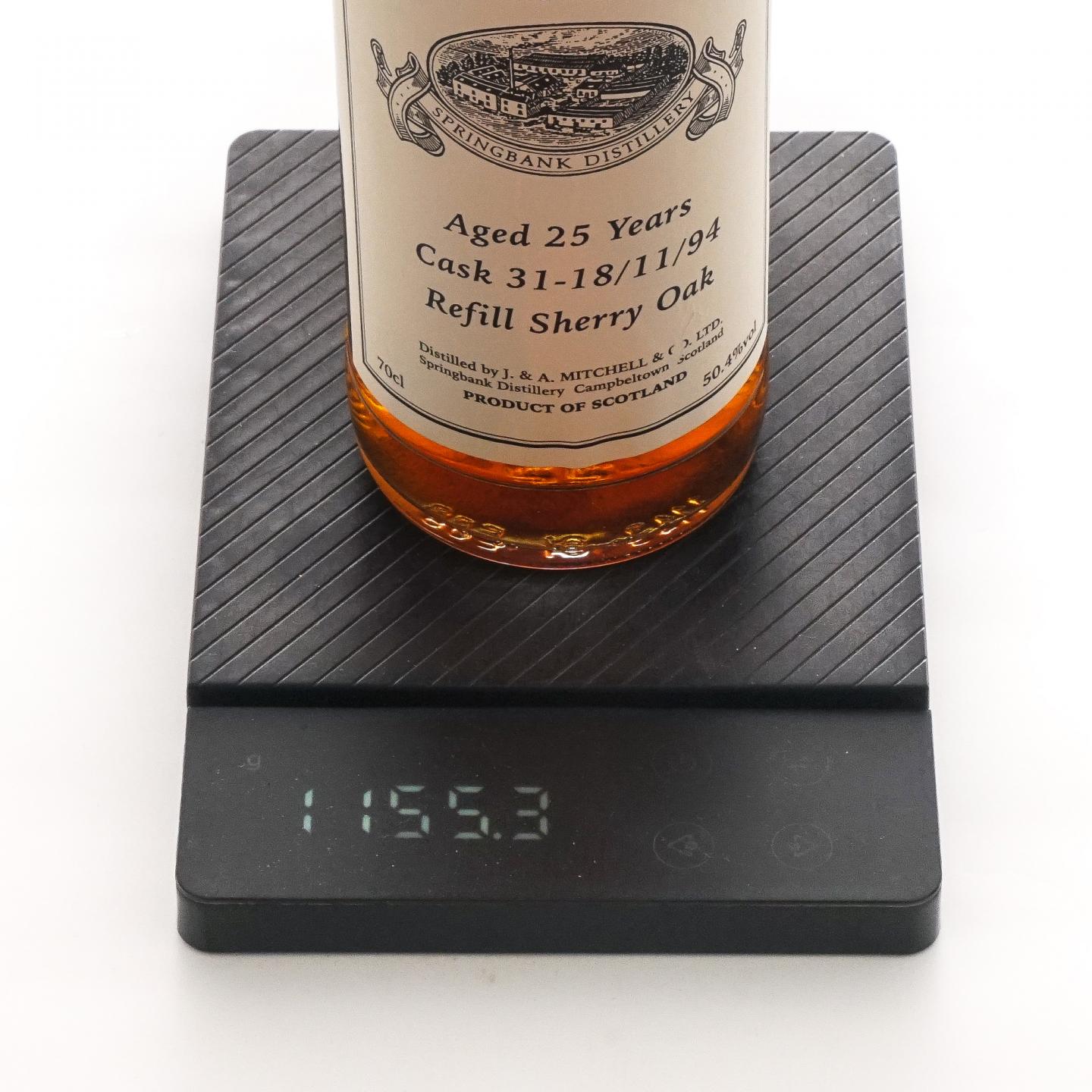 Springbank 云顶 25年 1994-2020 私人桶