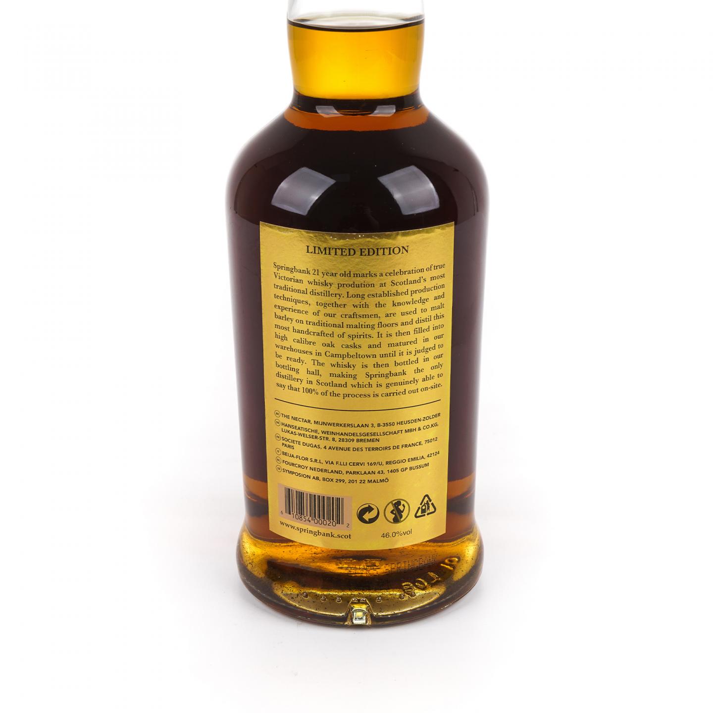 Springbank 云顶 21年 2021