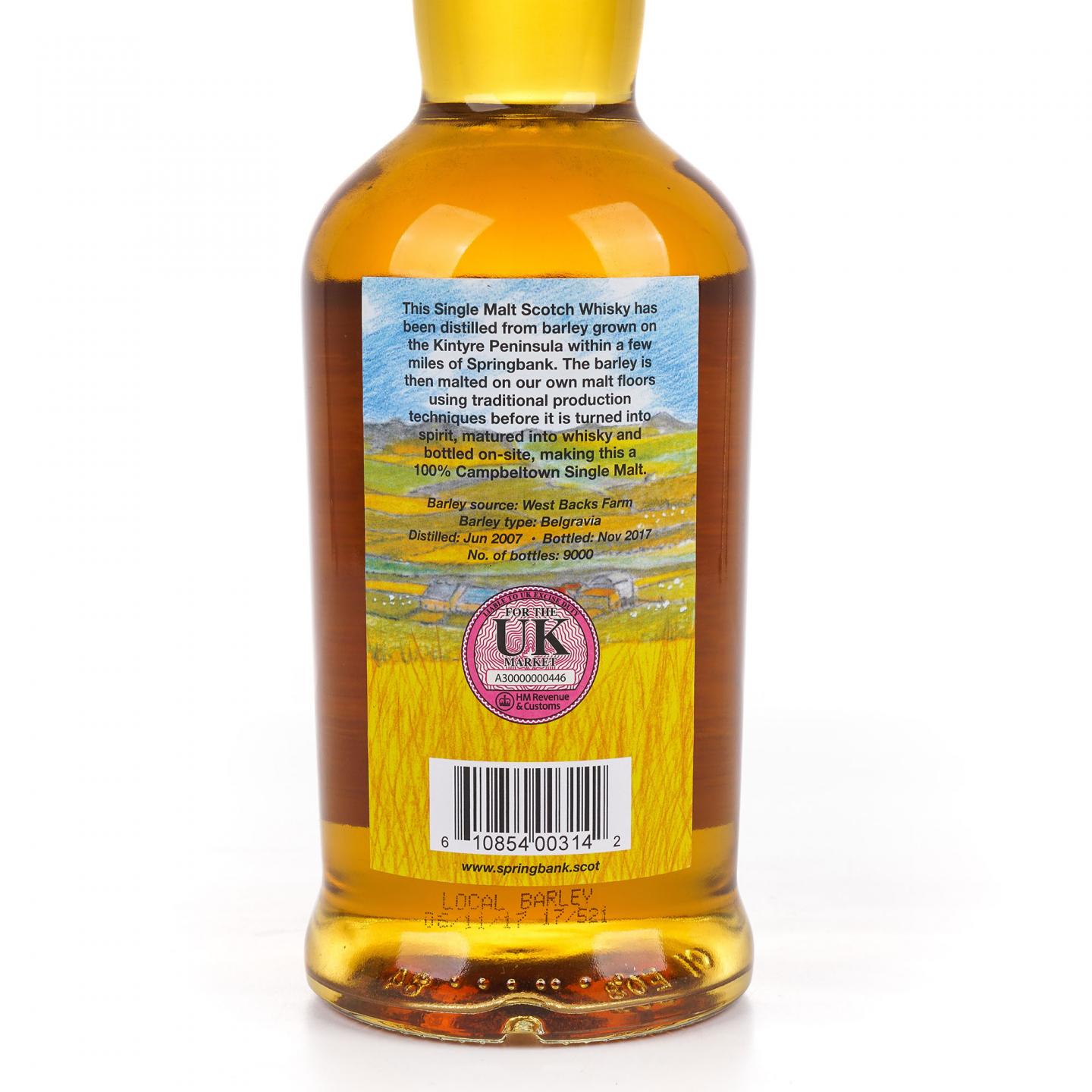 Springbank 云顶 10年 2007-2017 本地大麦