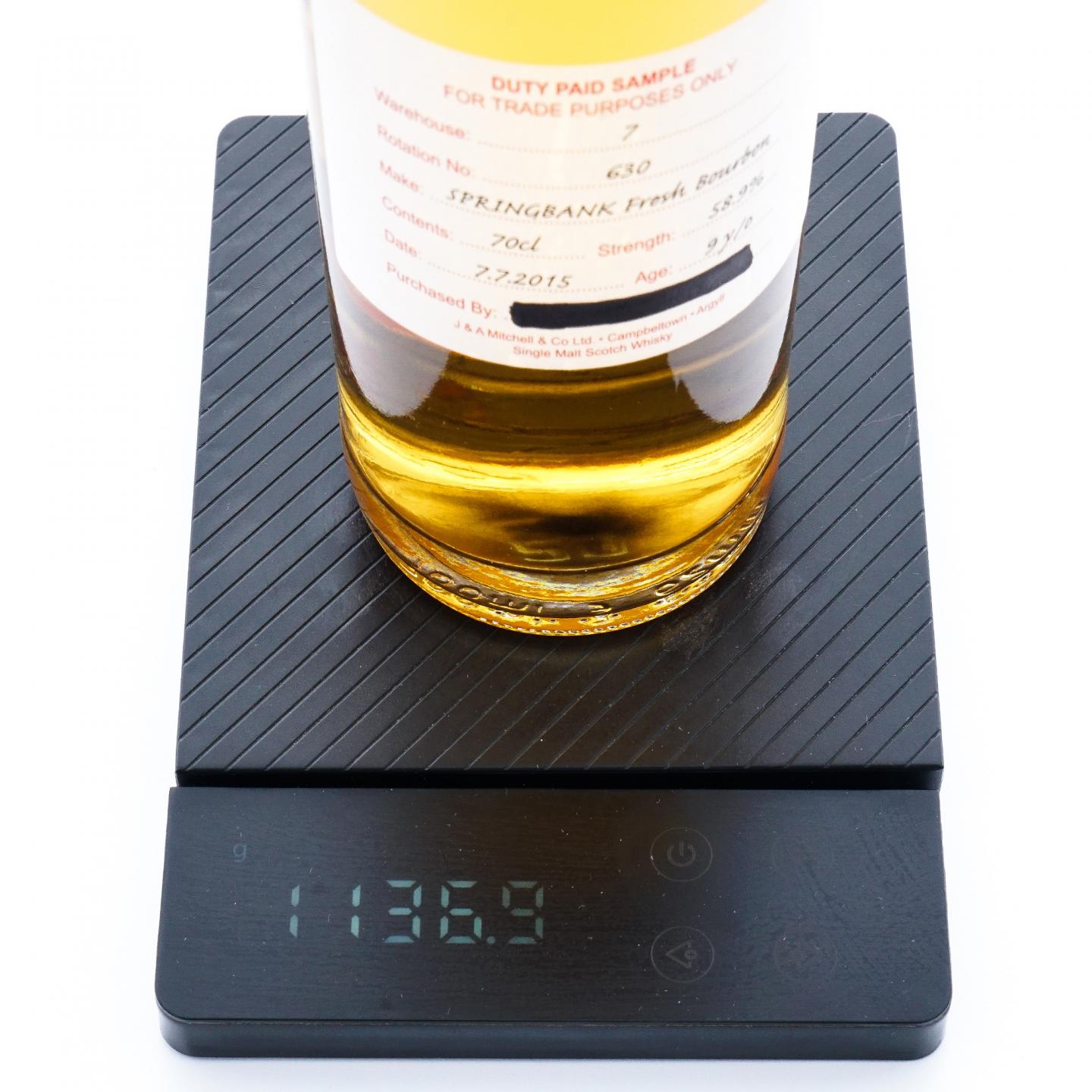 Springbank 云顶 9年 2015 完税版 58.9%vol
