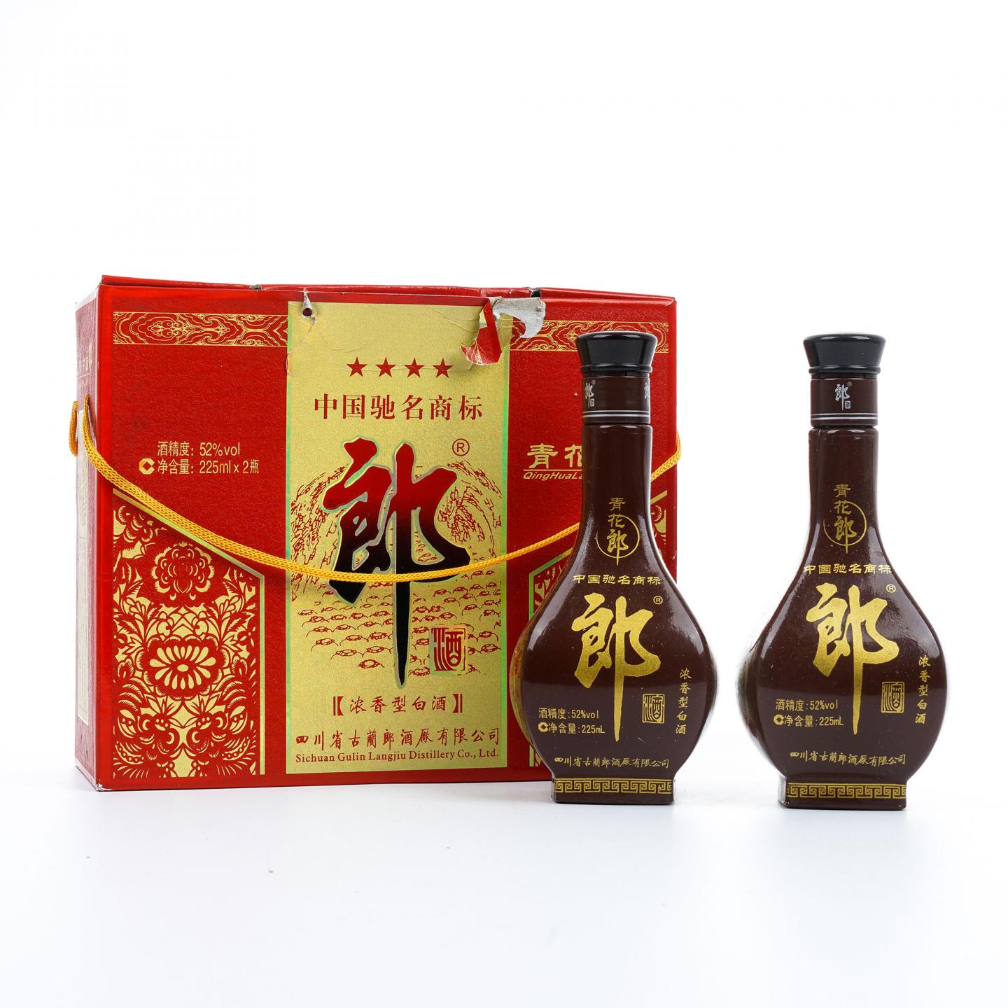 四川郎酒·青花郎 礼盒装 浓香型 225ml*2瓶
