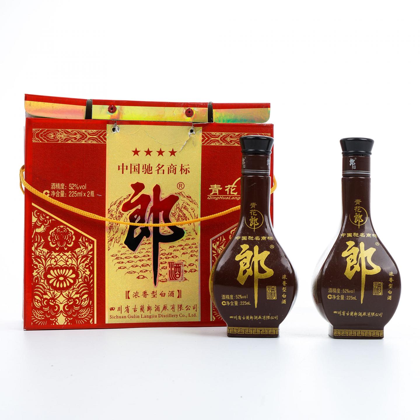 四川郎酒·青花郎 浓香型 礼盒 225ml*2瓶