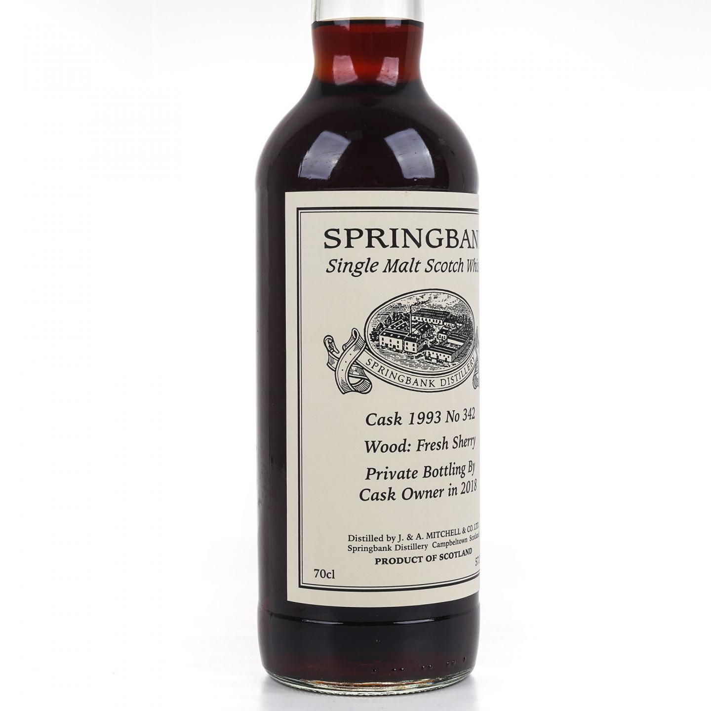 Springbank 云顶 1993-2018 雪莉私人桶#342