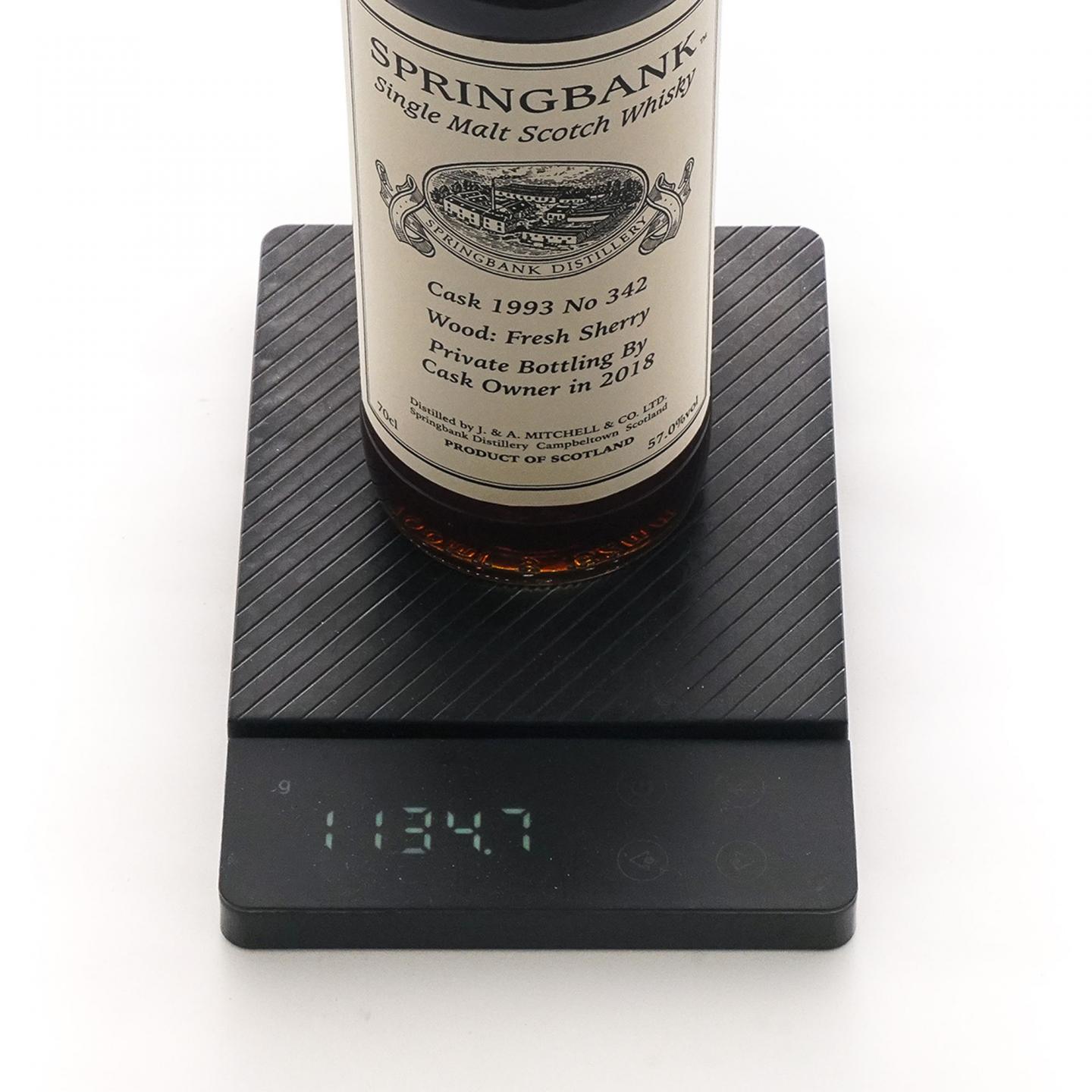 Springbank 云顶 1993-2018 雪莉私人桶#342