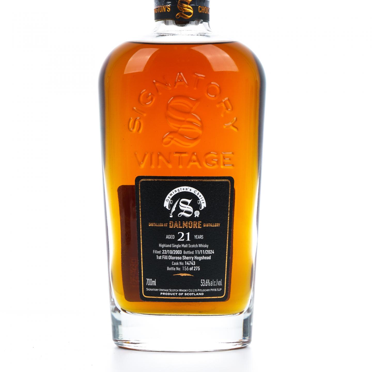 Dalmore 达尔摩 21年 2003-2024 SV 雪莉桶#14743