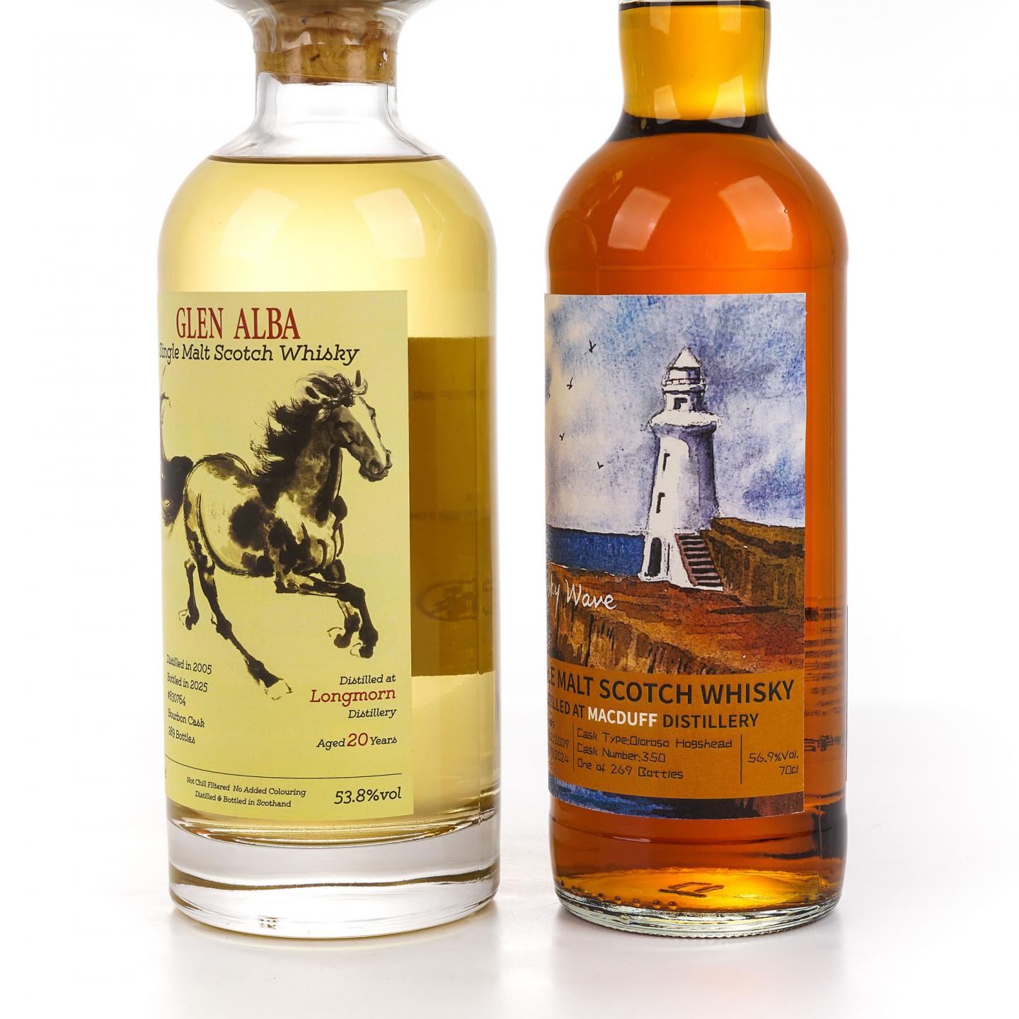 Longmorn 朗摩 20年 2005 一马当先/Macduff 麦克杜夫 15年 2009 2瓶组