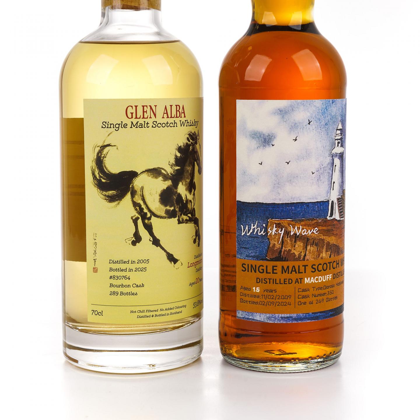 Longmorn 朗摩 20年 2005 一马当先/Macduff 麦克杜夫 15年 2009 2瓶组