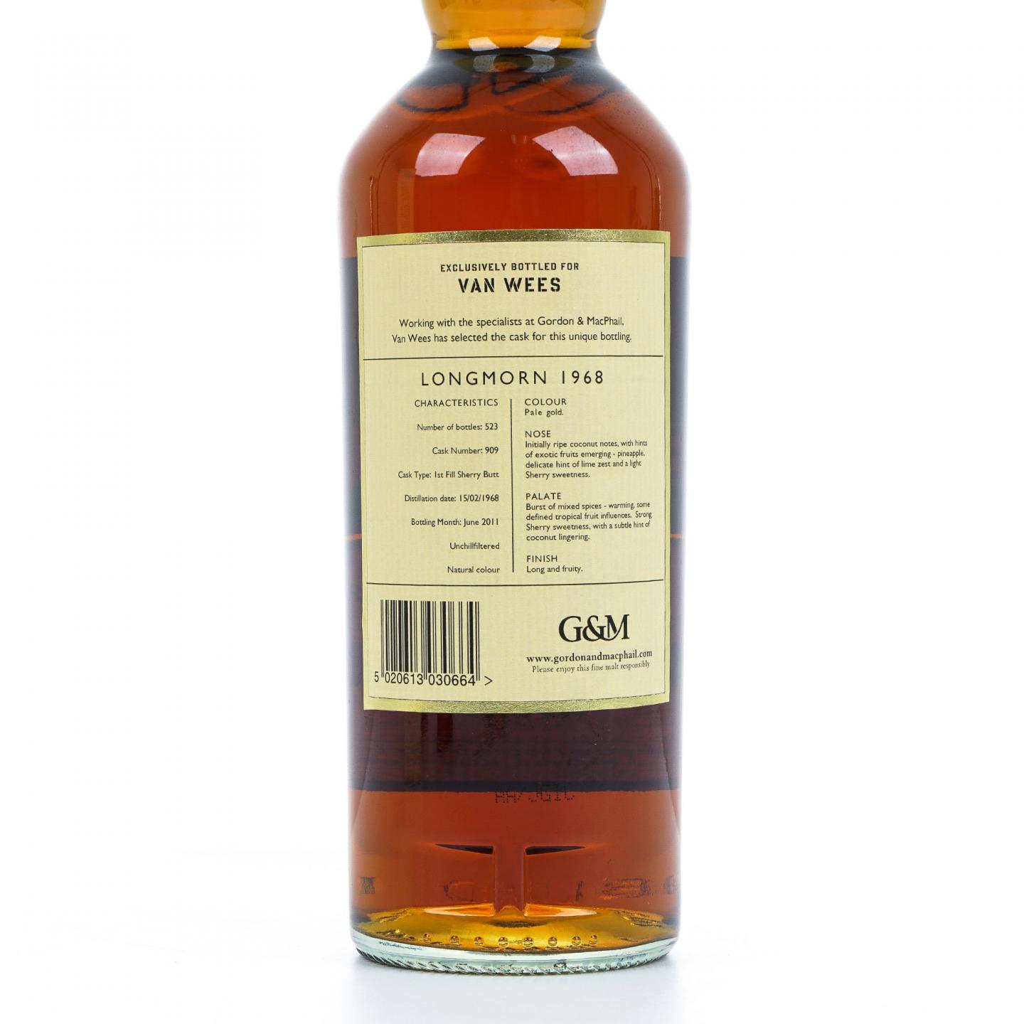 Longmorn 朗摩 1968-2011 初填雪莉桶#909 GM