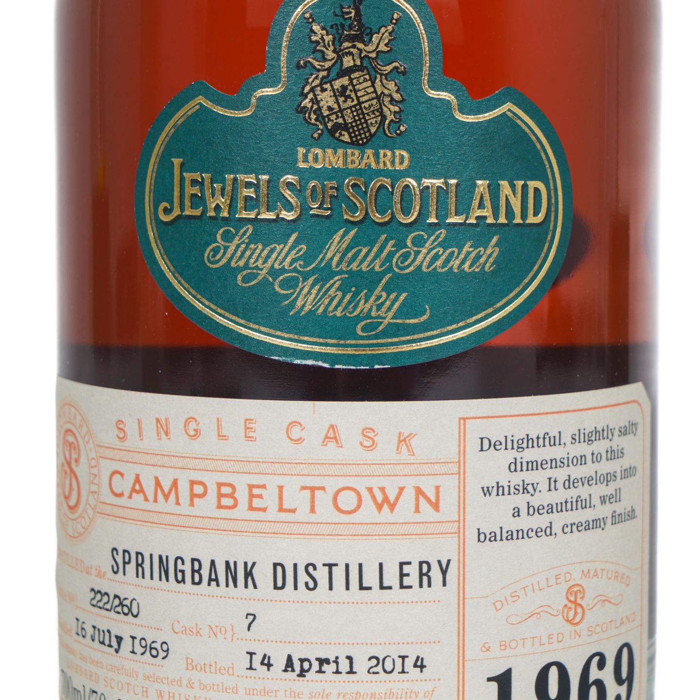 Springbank 云顶 1969-2014 Lb 单桶#7